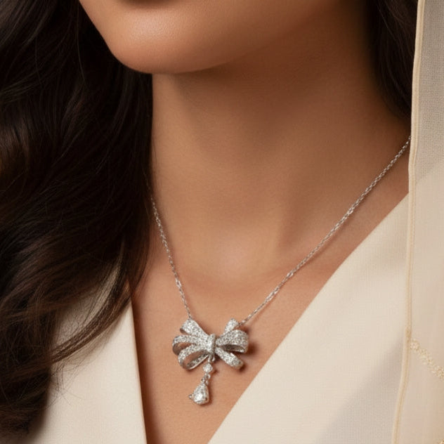 Rima Moissanite Pendant – White Gold – D Colour – VVS1