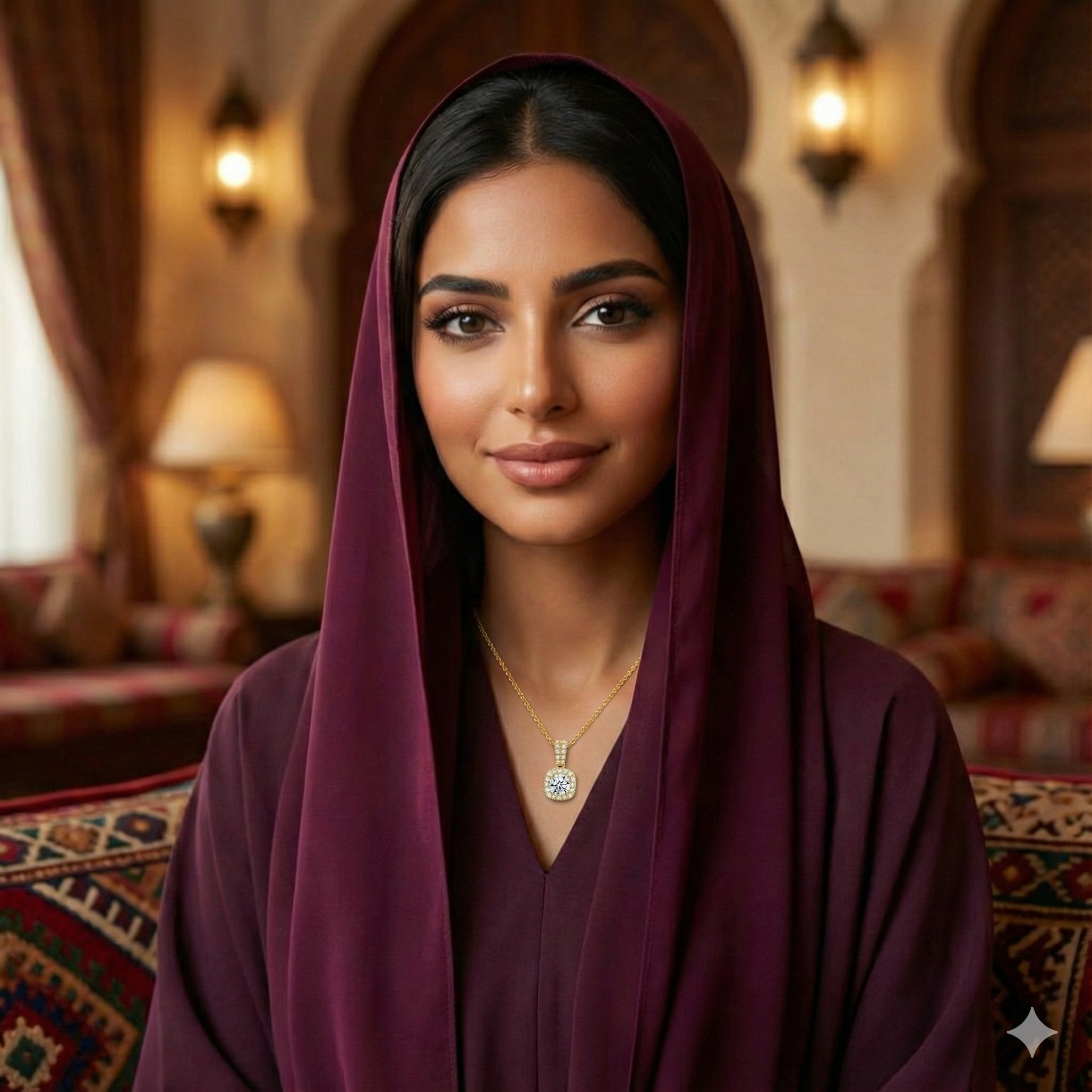 Zahra Moissanite Pendant – Gold – D Colour – VVS1