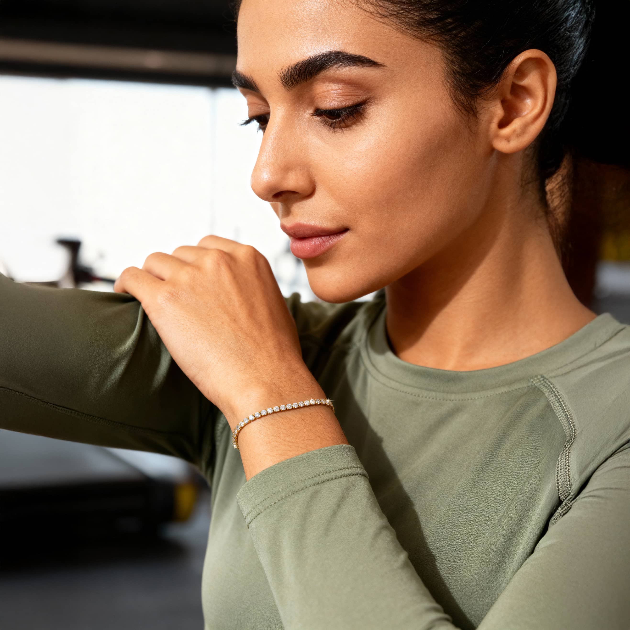 2MM MOISSANITE TENNIS BRACELET - WHITE GOLD