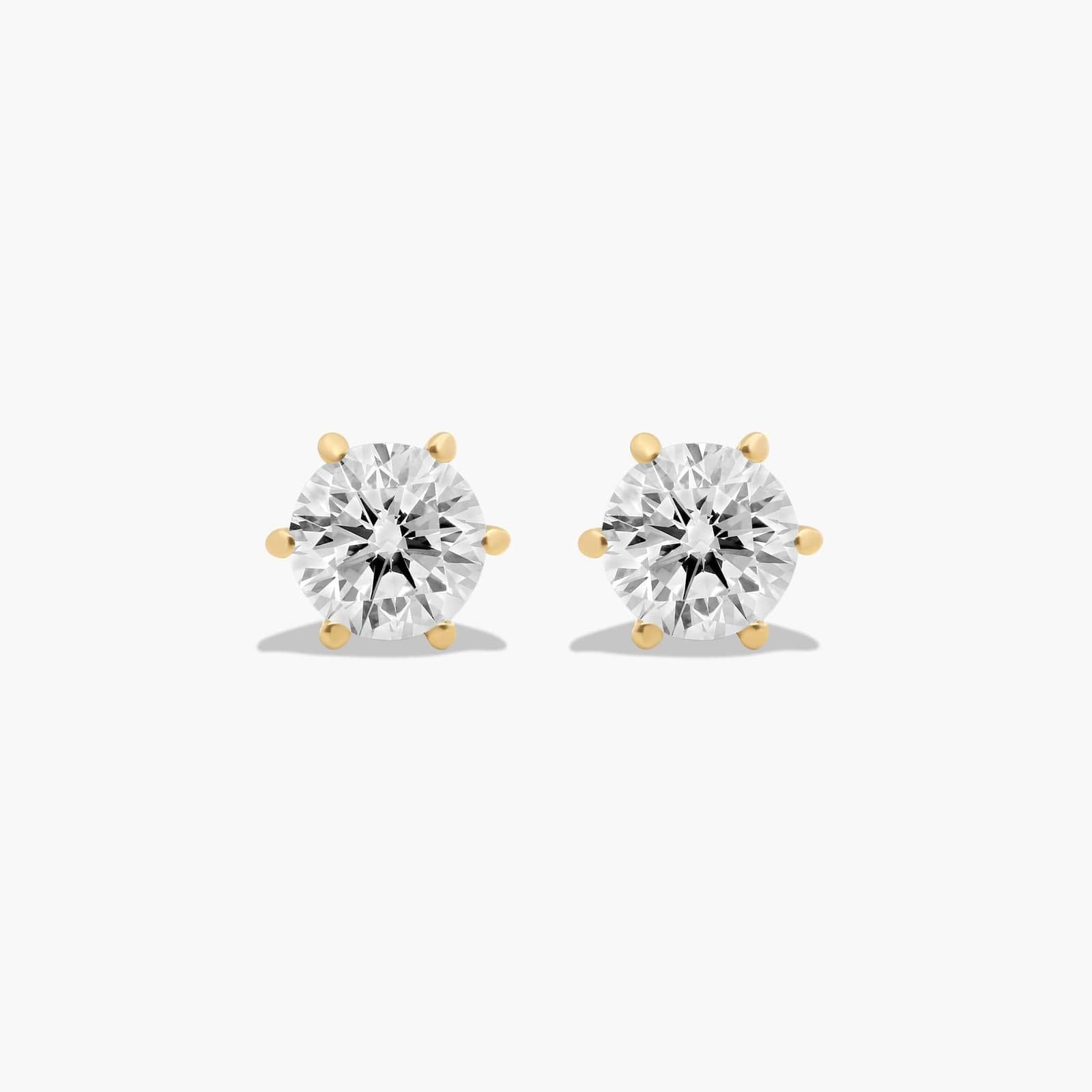 6 PRONG STUDS / 2CT