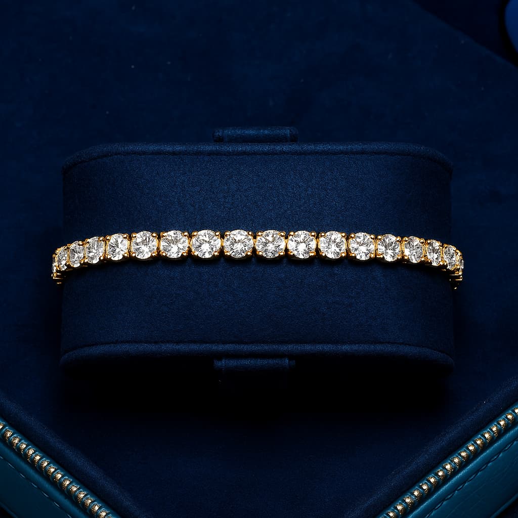 4MM MOISSANITE TENNIS BRACELET - D COLOR - VVS1