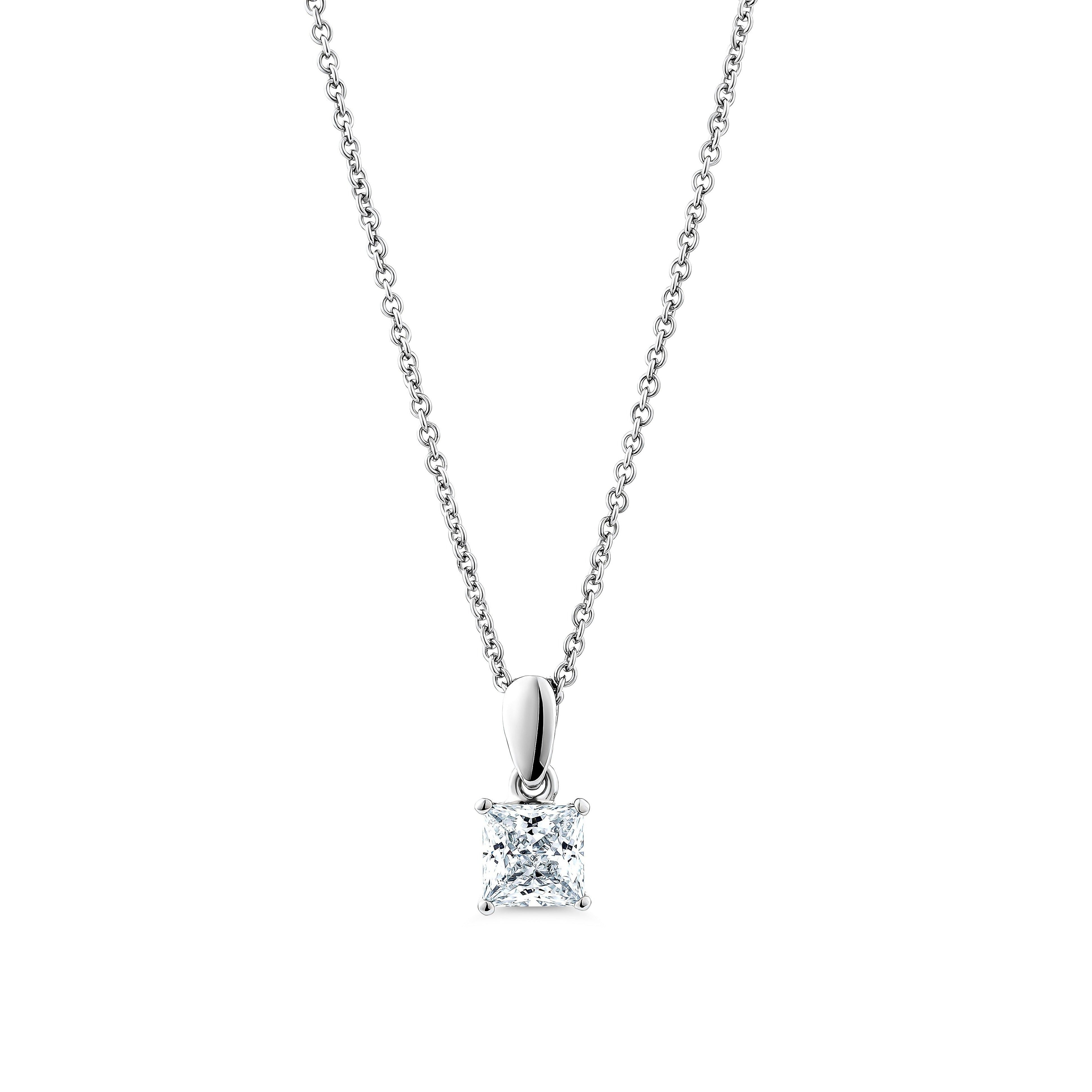 2CT SOLITAIRE PRINCESS CUT PENDANT