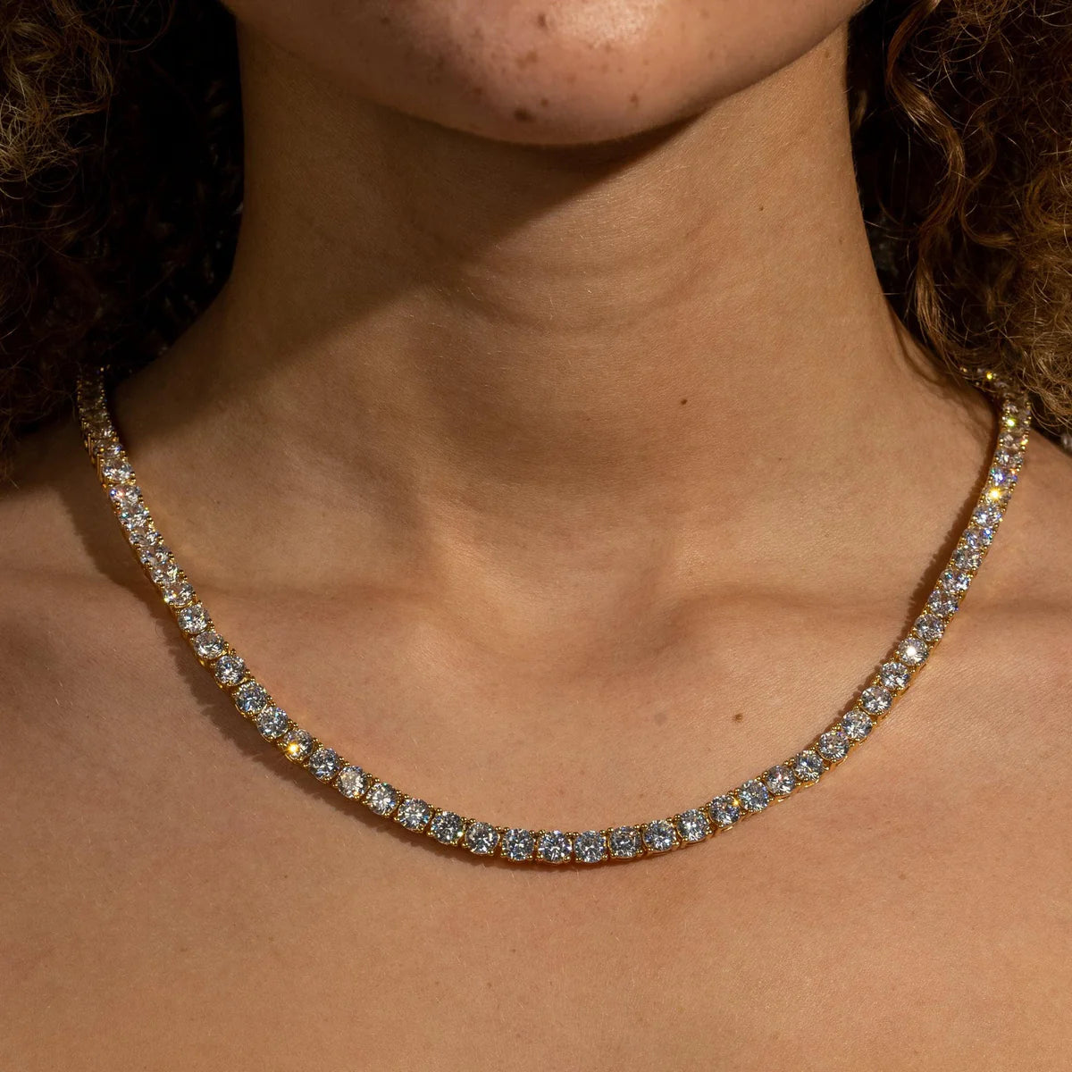 5MM TENNIS NECKLACE - GOLD