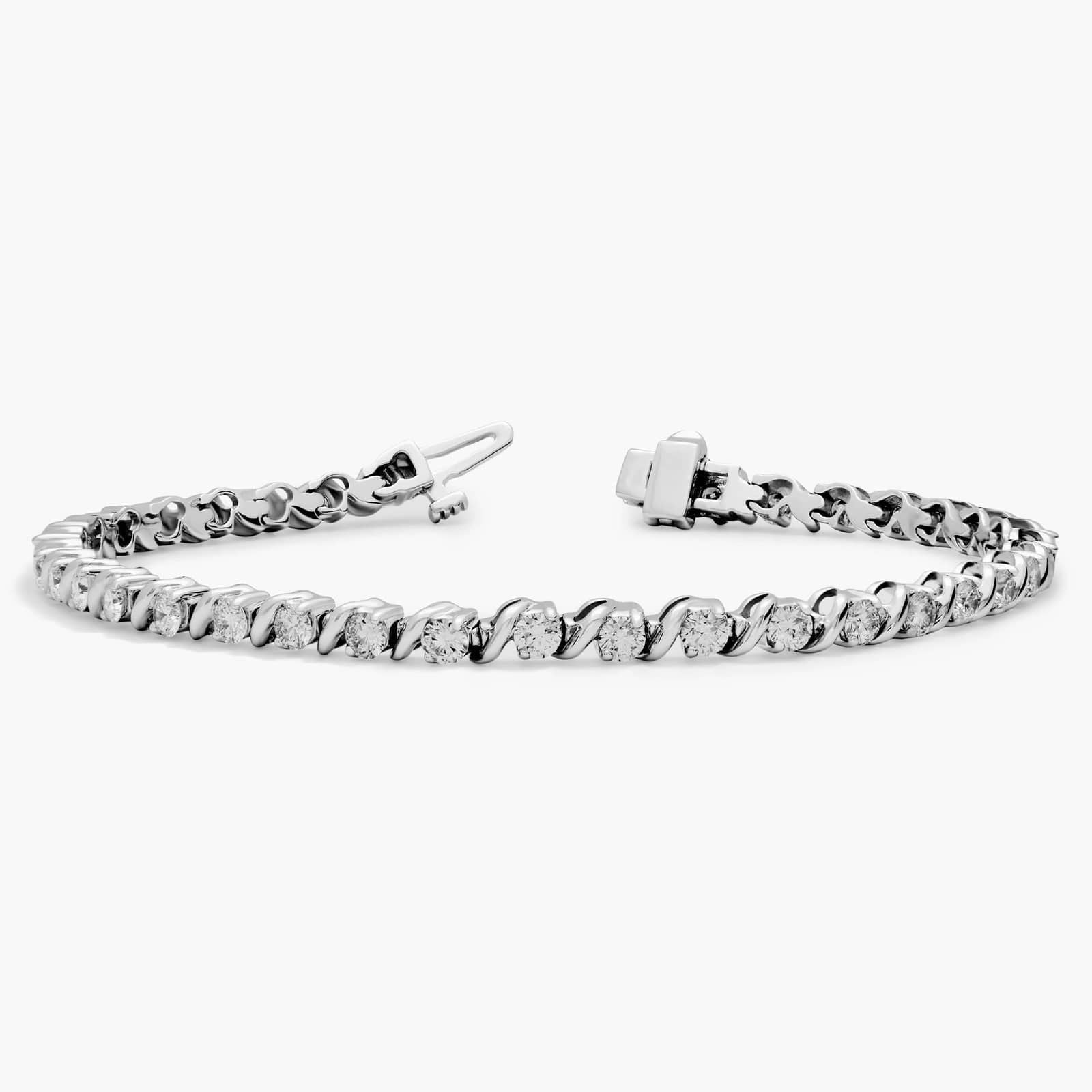 S-LINK BRILLIANT TENNIS BRACELET - WHITE GOLD