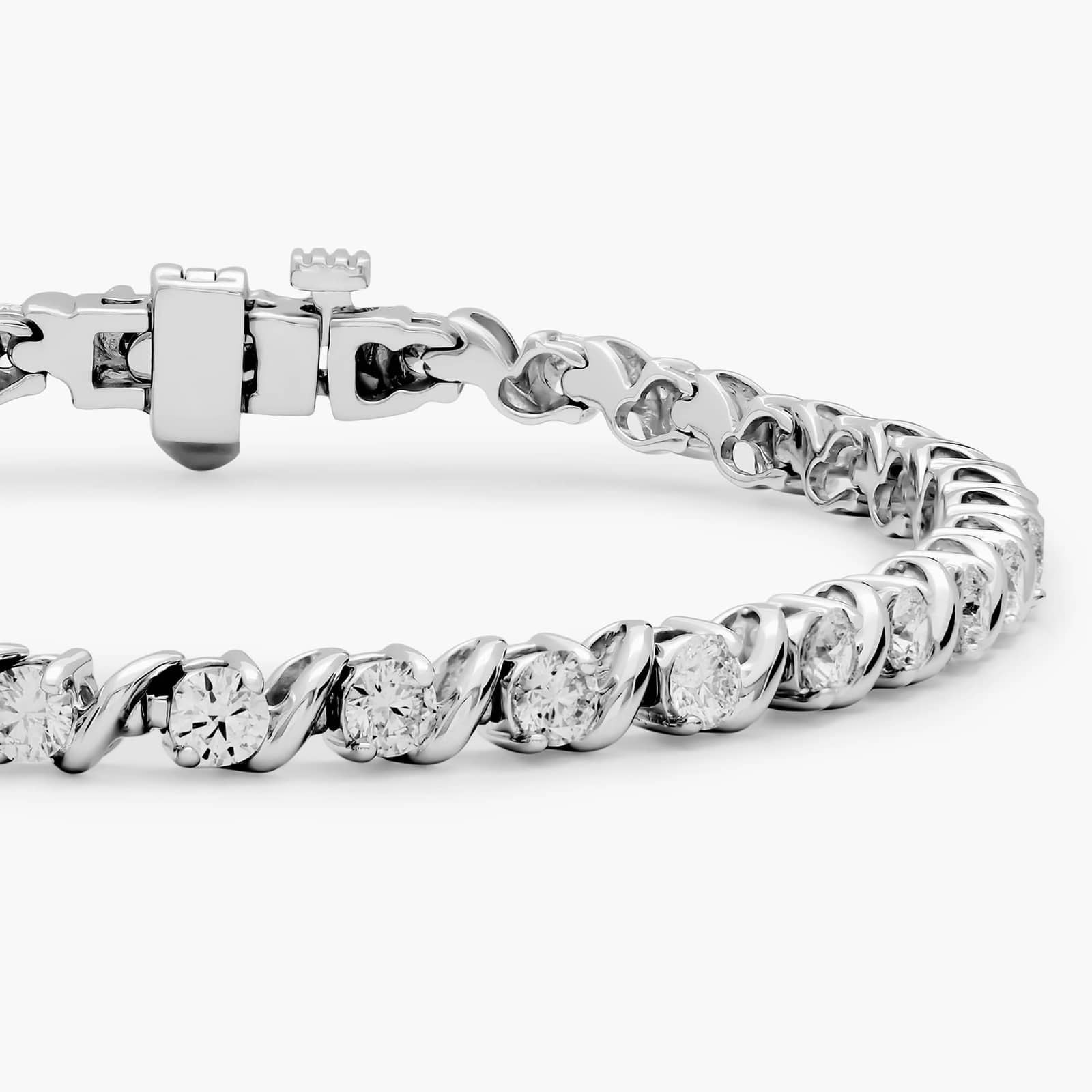 S-LINK BRILLIANT TENNIS BRACELET - WHITE GOLD