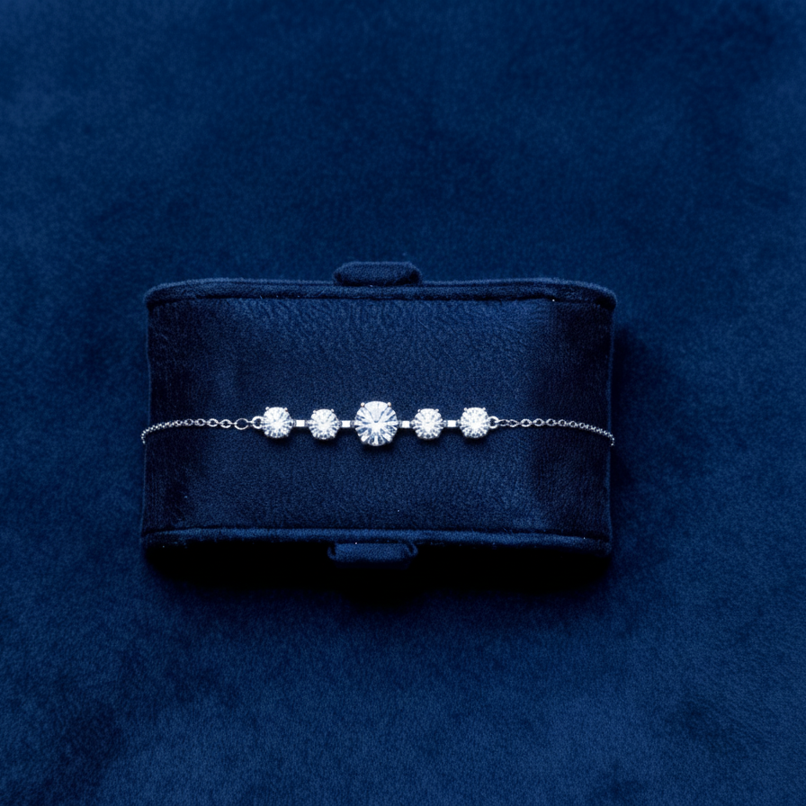 Amani Moissanite Bracelet – Rose Gold – D Colour – VVS1