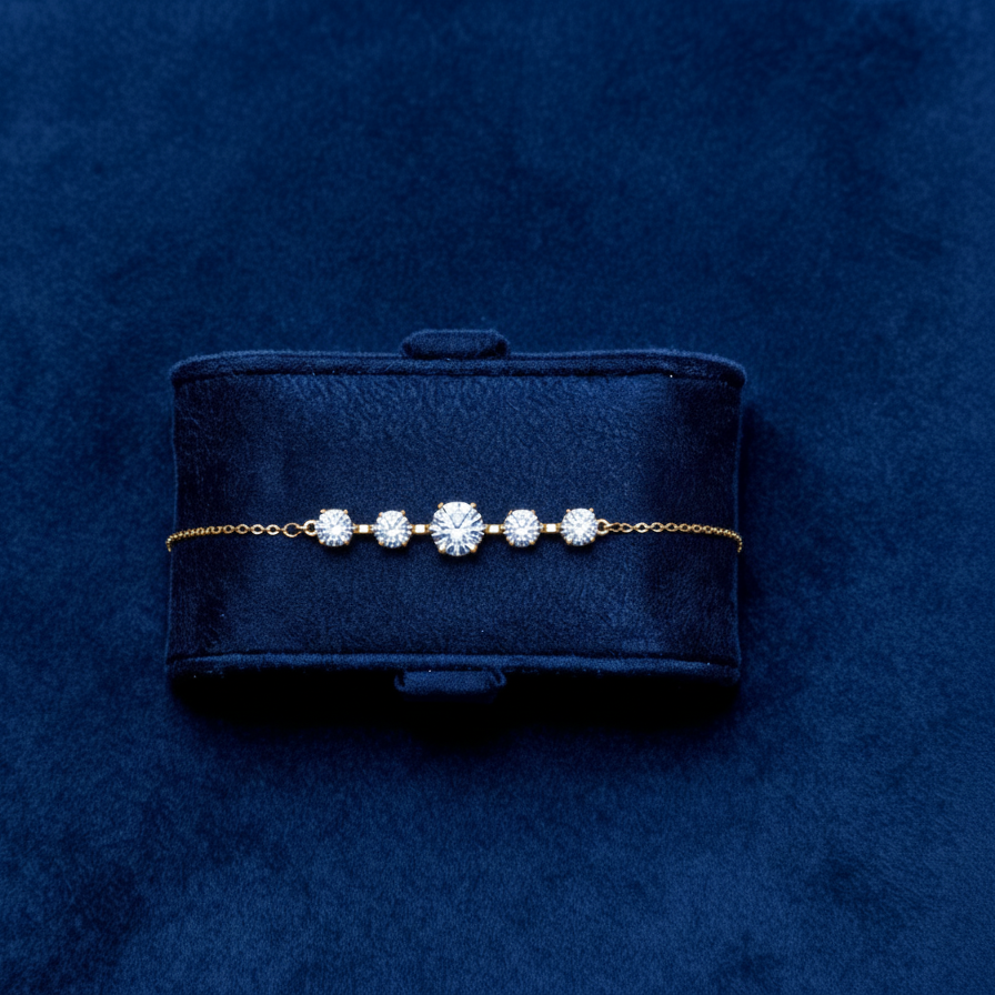 Amani Moissanite Bracelet – Rose Gold – D Colour – VVS1