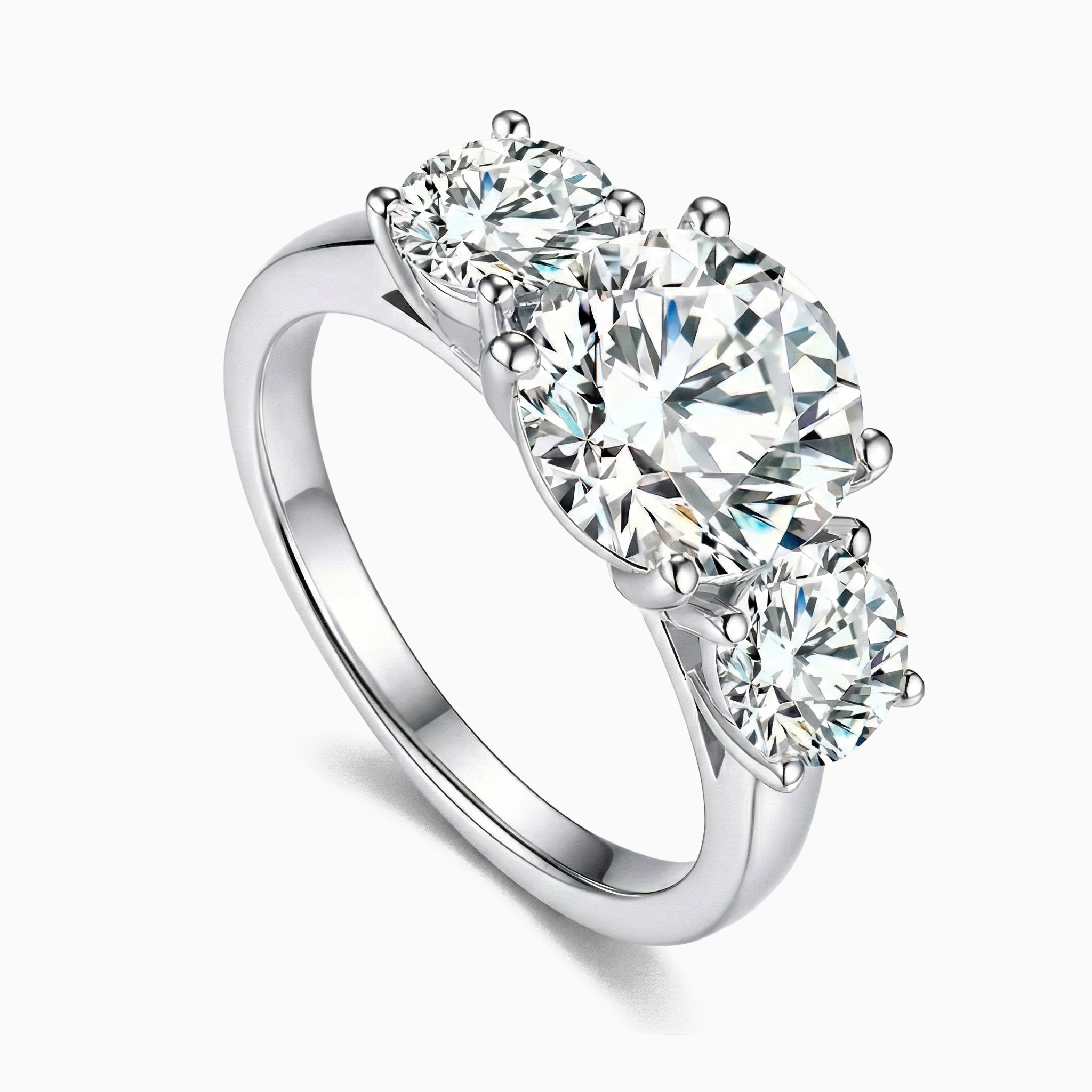 Narin Moissanite Ring – White Gold – D Colour – VVS1