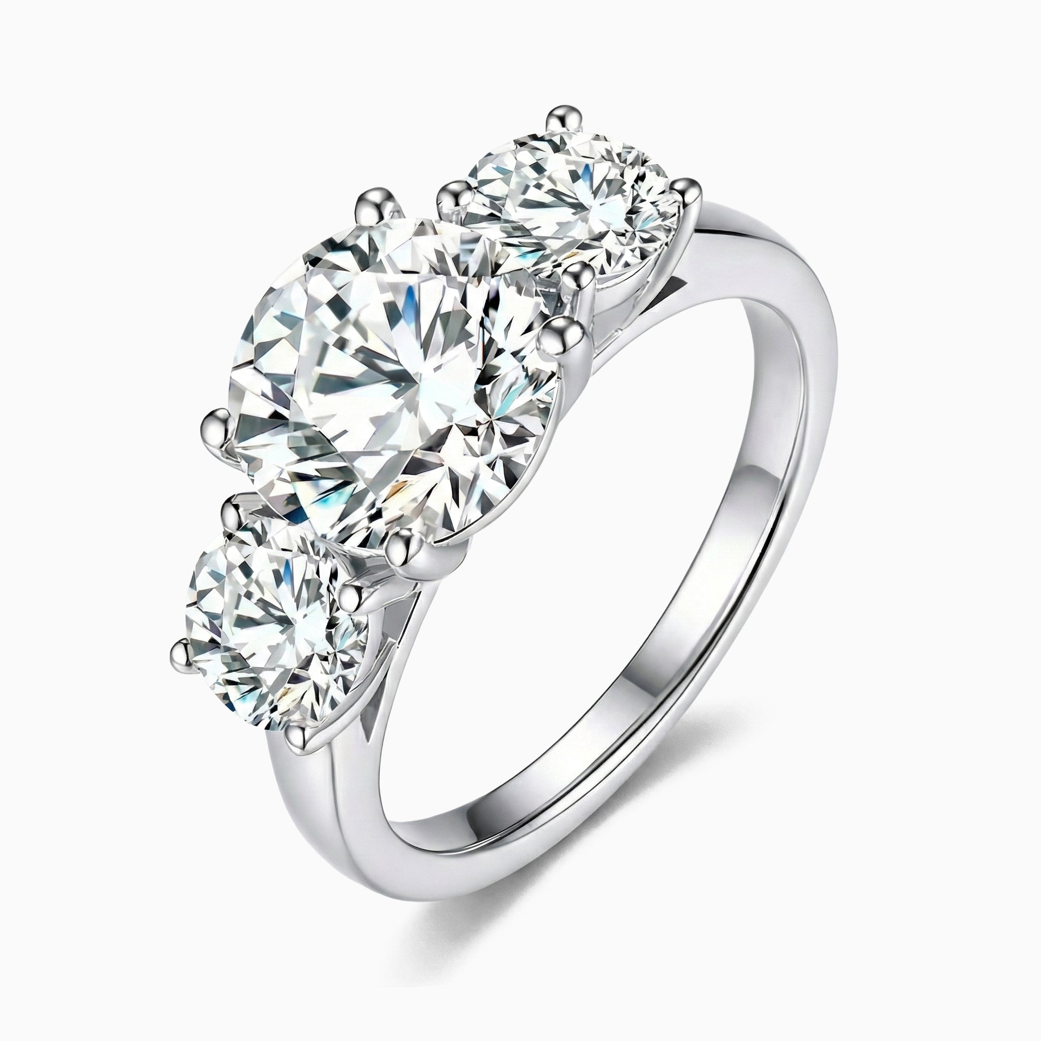 Narin Moissanite Ring – White Gold – D Colour – VVS1