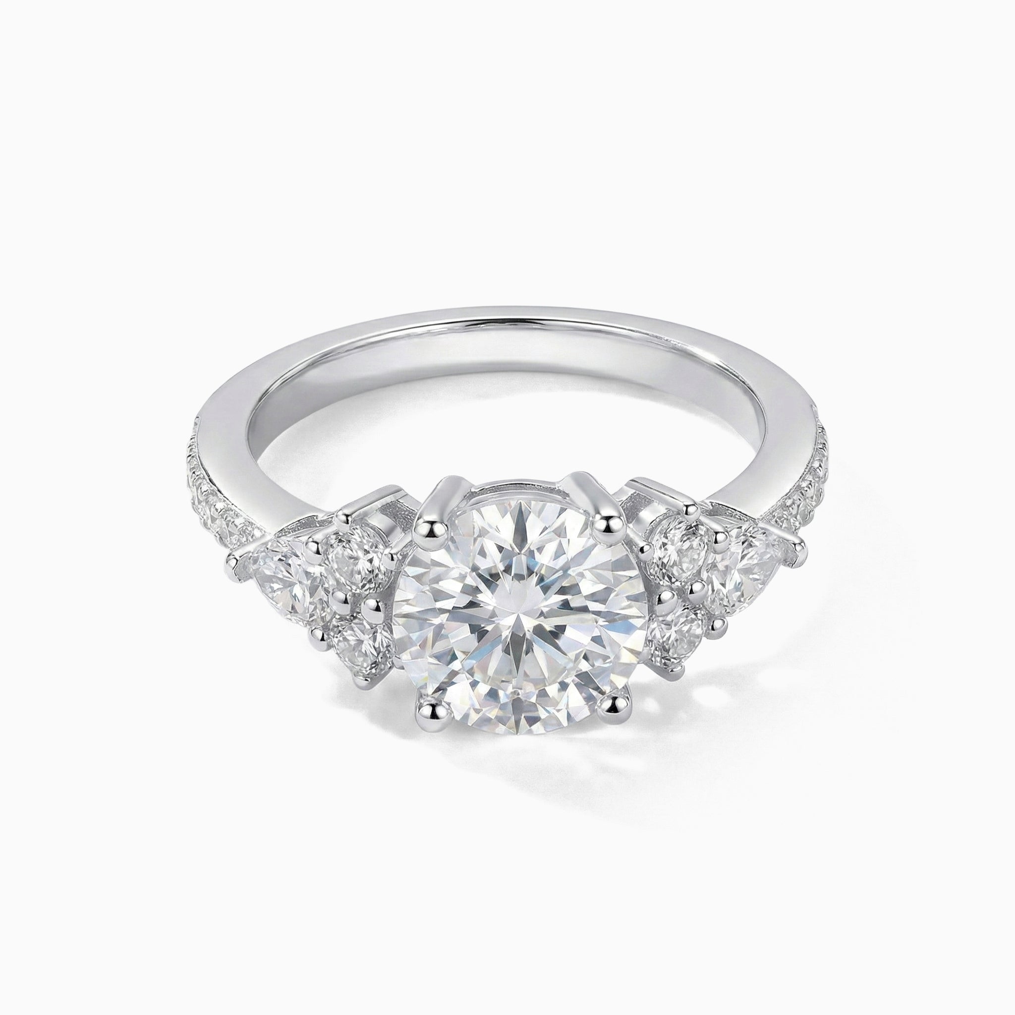 Sahar Moissanite Ring – White Gold – D Colour – VVS1