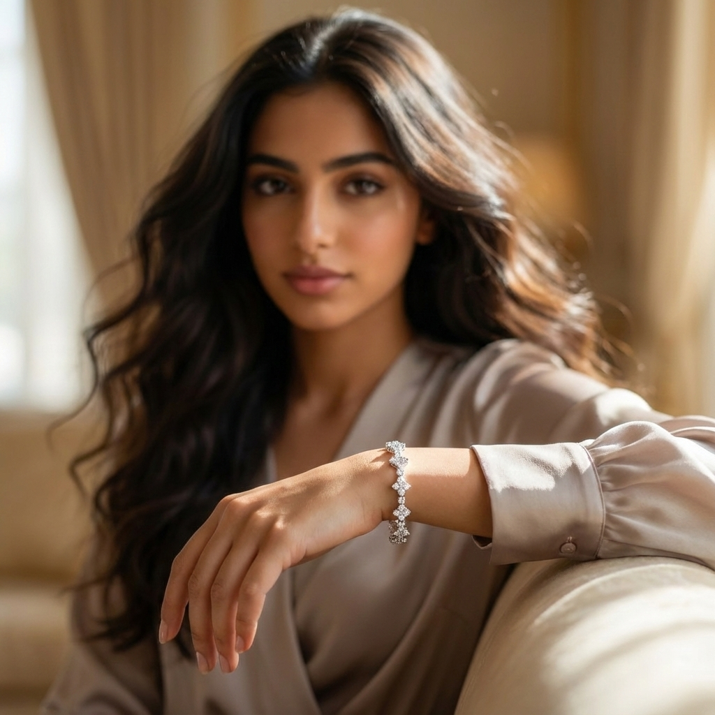 Ranya Moissanite Bracelet – Gold – D Colour – VVS1