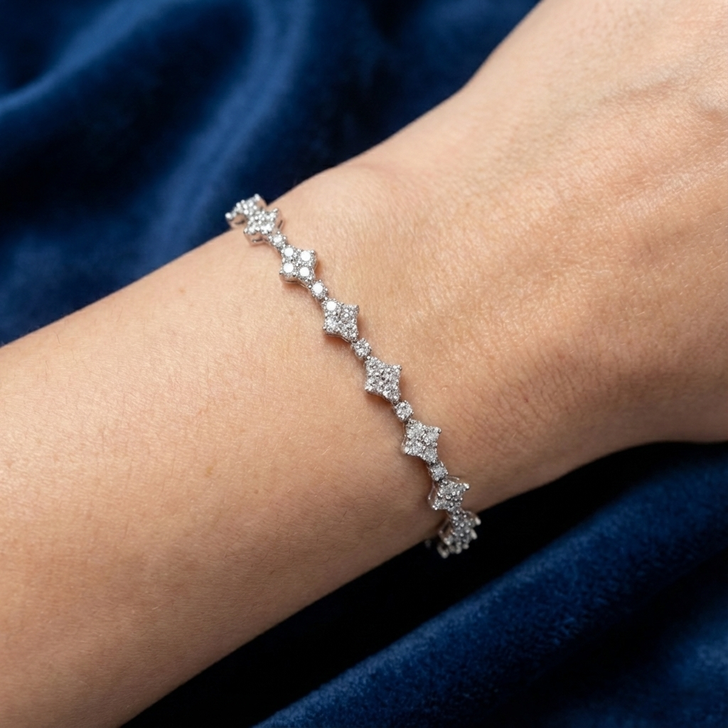 Ranya Moissanite Bracelet – Gold – D Colour – VVS1