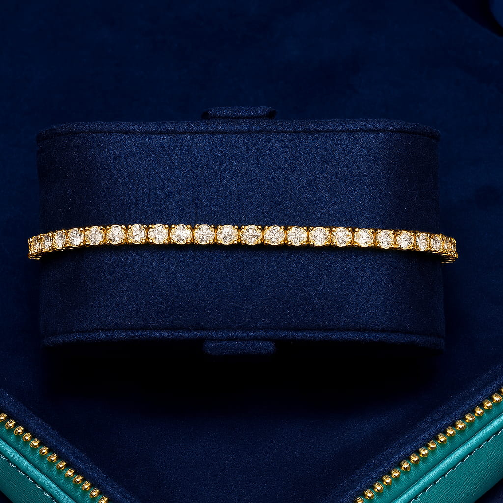 3MM TENNIS BRACELET - GOLD