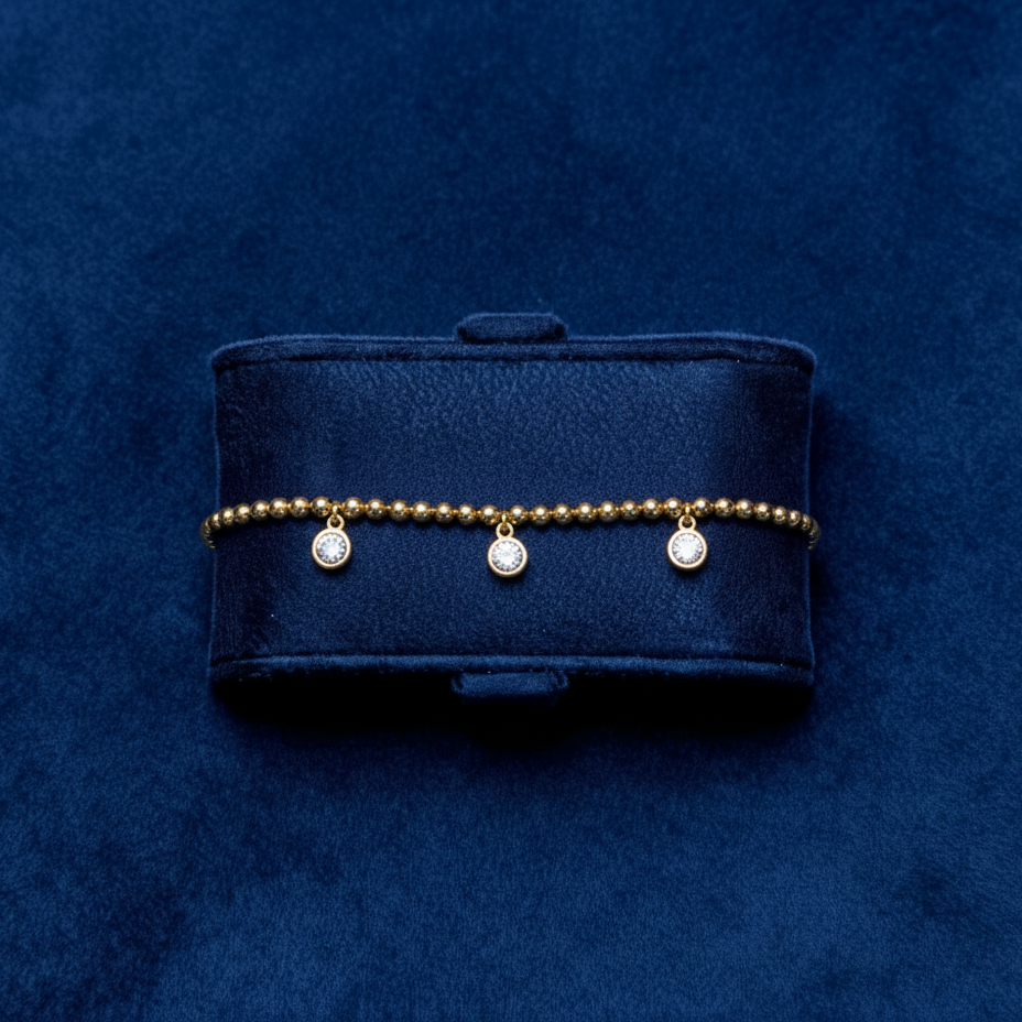 Zina Moissanite Bracelet – Gold – D Colour – VVS1