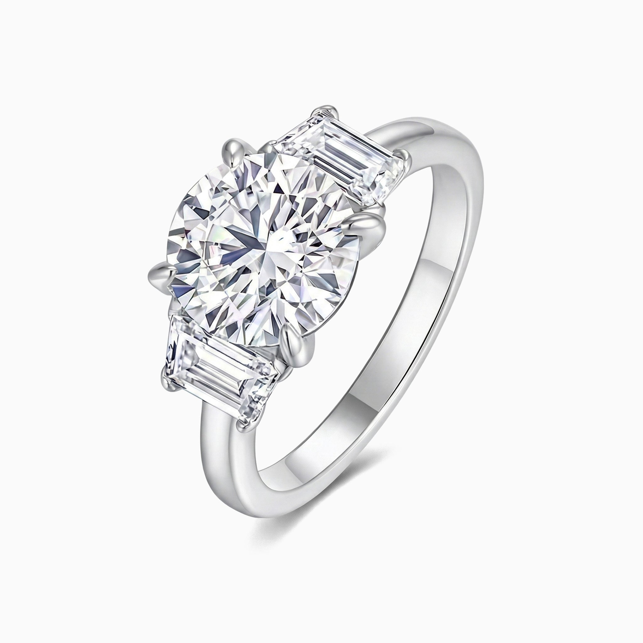 Soraya Moissanite Ring – White Gold – D Colour – VVS1