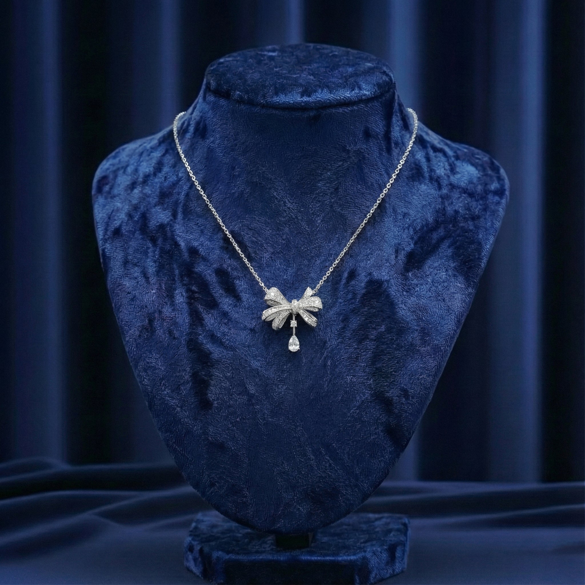 Rima Moissanite Pendant – White Gold – D Colour – VVS1