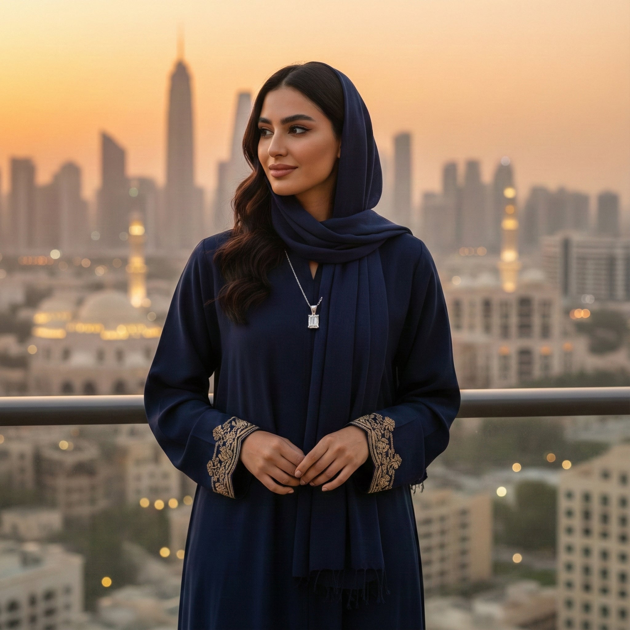 Tala Moissanite Radiant Pendant – White Gold – D Colour – VVS1