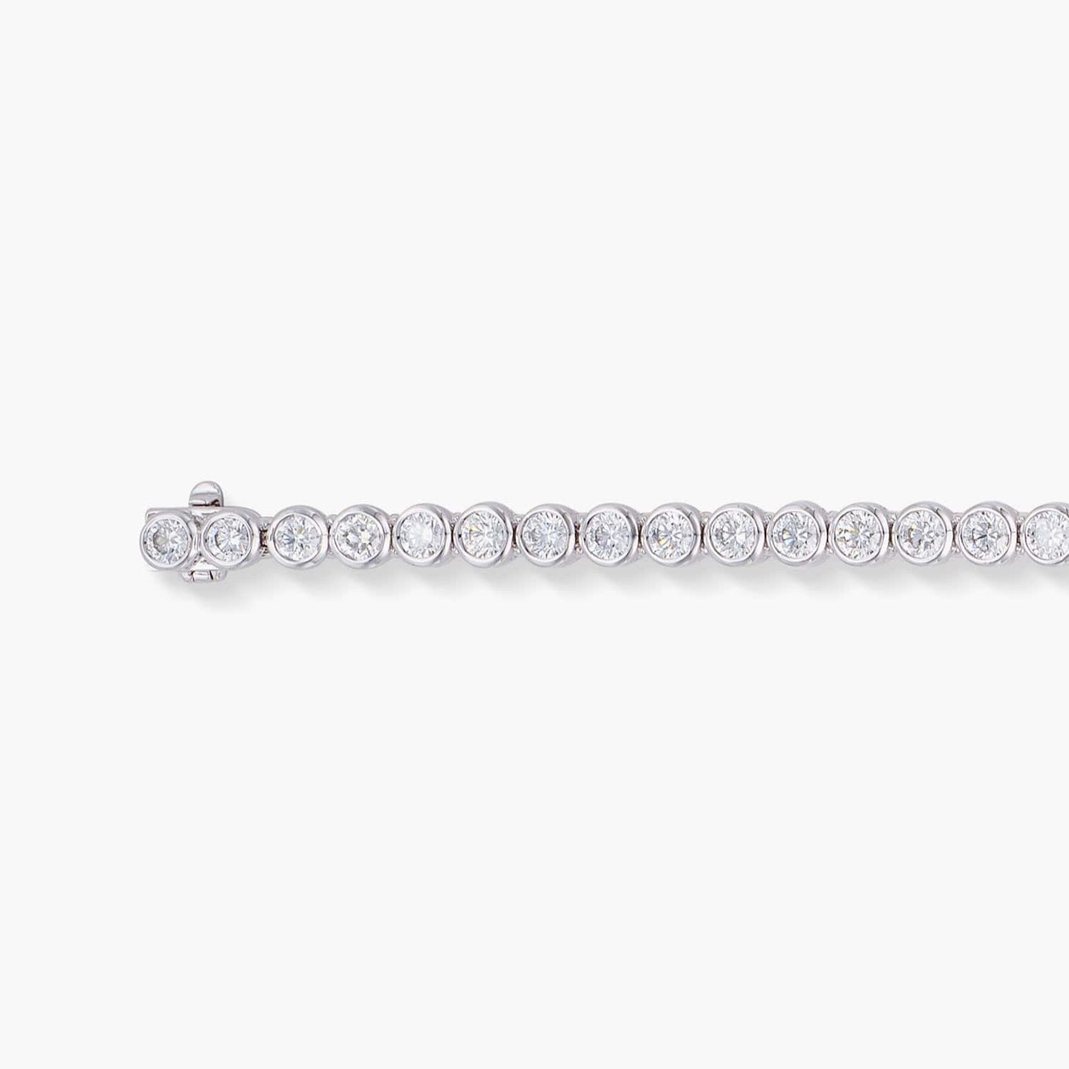 BEZEL SET TENNIS BRACELET - WHITE GOLD