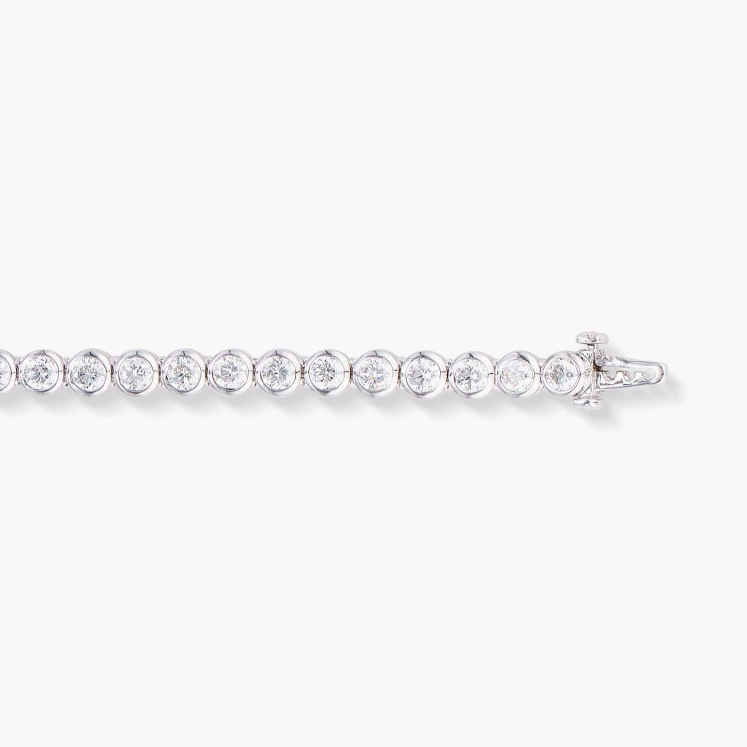 BEZEL SET TENNIS BRACELET - WHITE GOLD