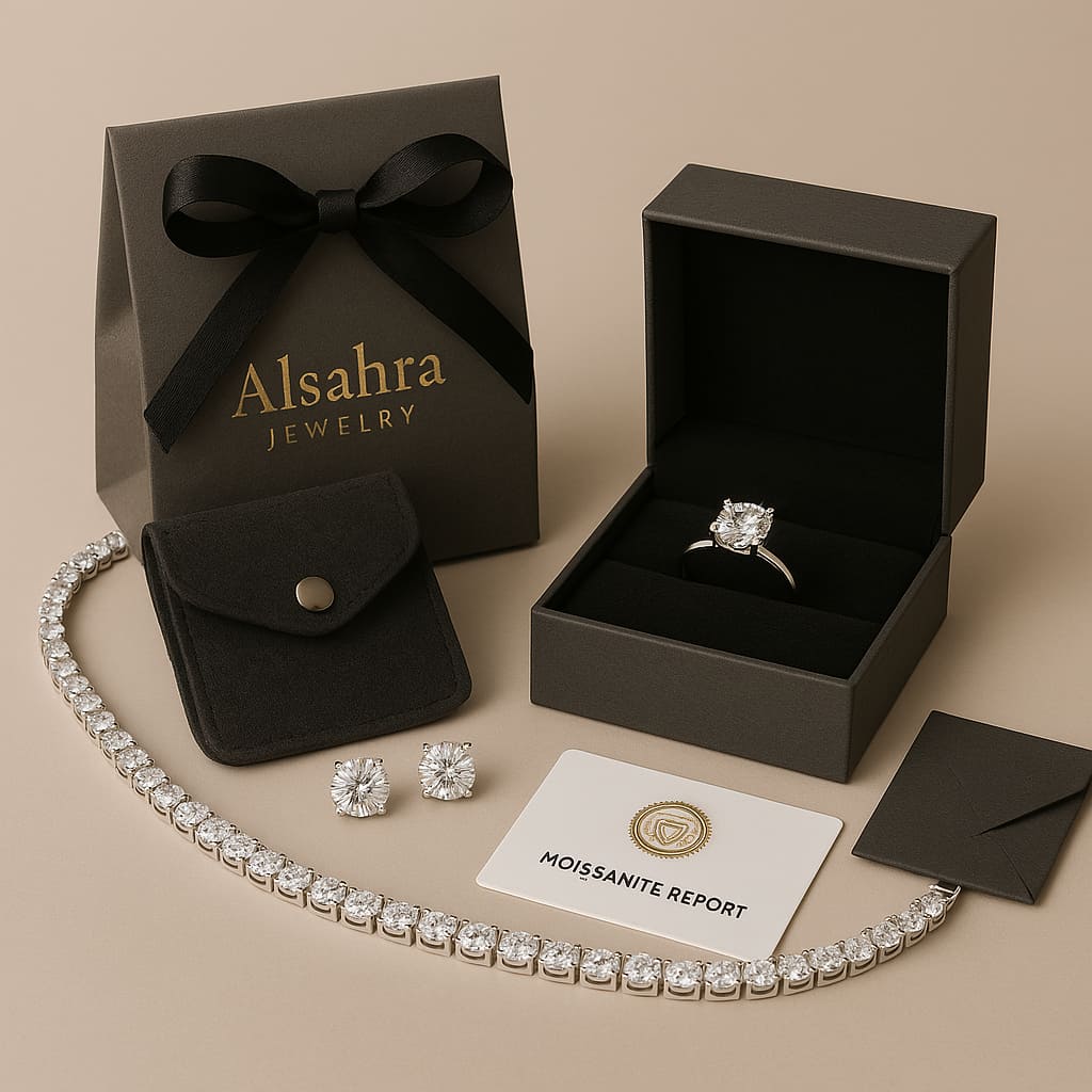 Amira Moissanite Necklace|1ct