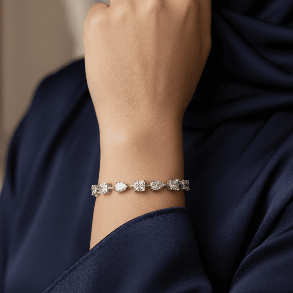 RIWA 4MM MOISSANITE TENNIS BRACELET - D COLOR - VVS1