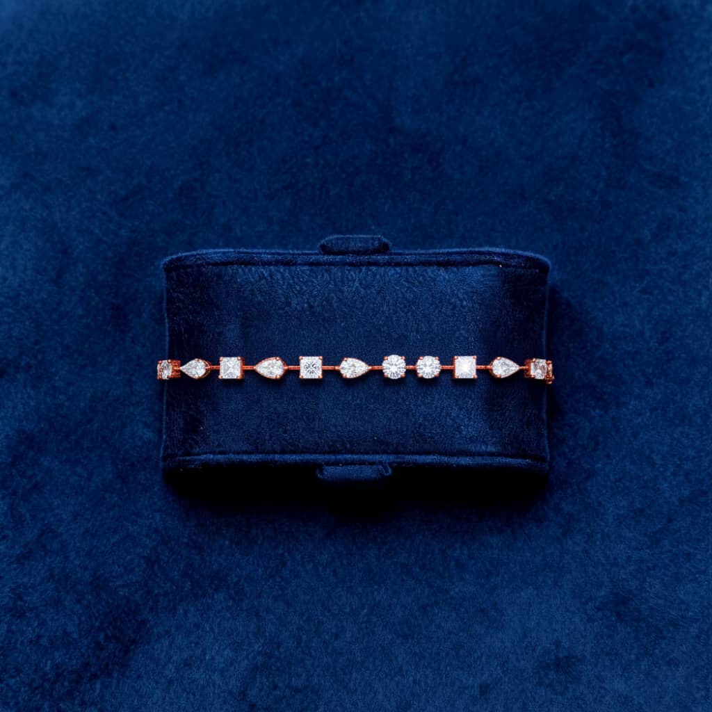 RIWA 4MM MOISSANITE TENNIS BRACELET - ROSE GOLD - D COLOR - VVS1