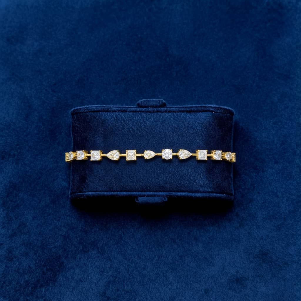 RIWA 4MM MOISSANITE TENNIS BRACELET - GOLD - D COLOR - VVS1