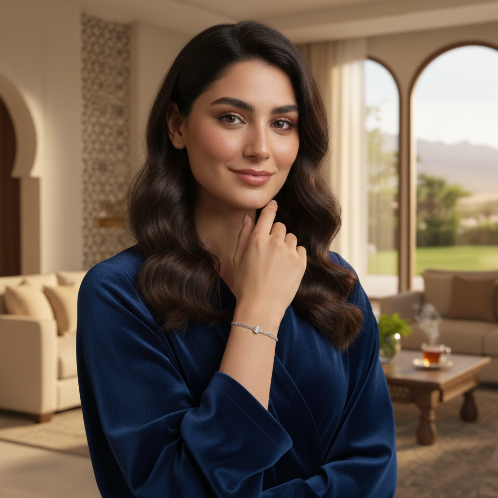 Salma Moissanite Bracelet – Gold – D Colour – VVS1