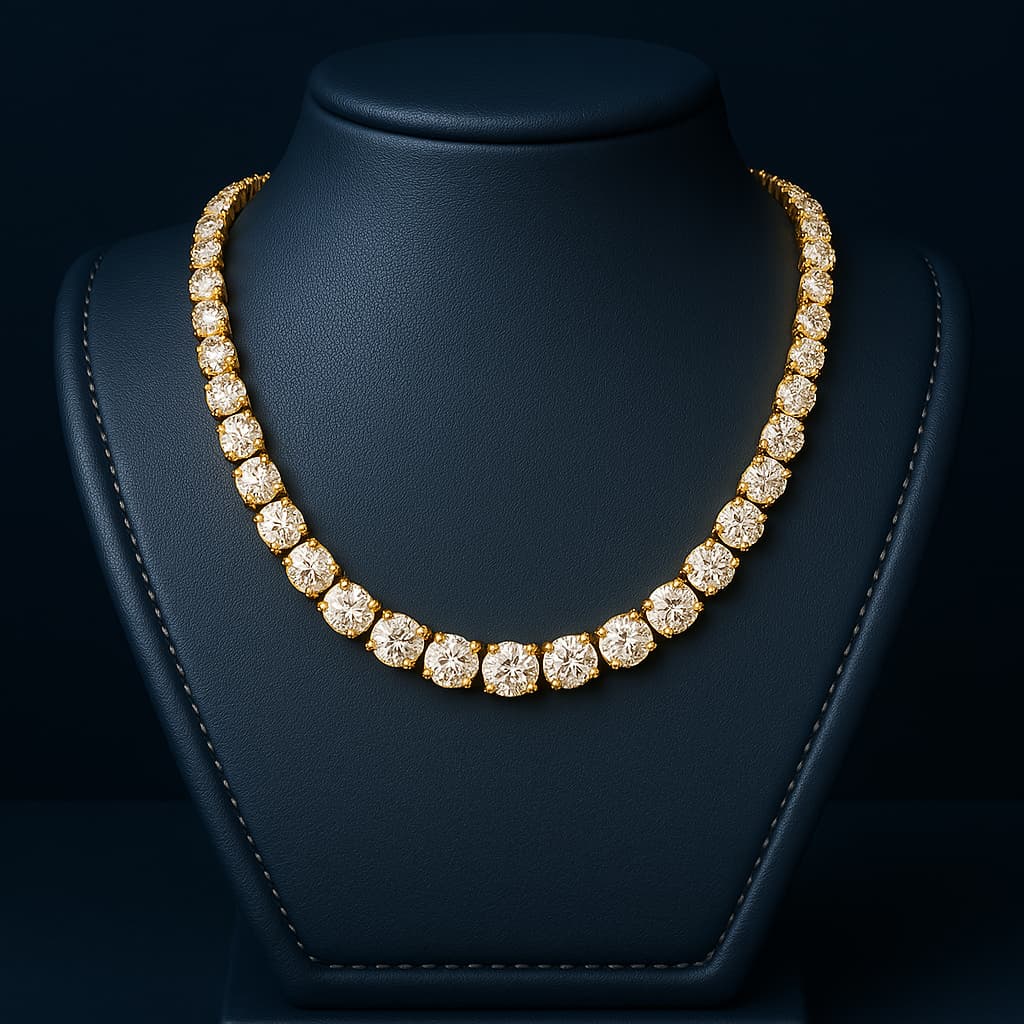 5MM TENNIS NECKLACE - GOLD