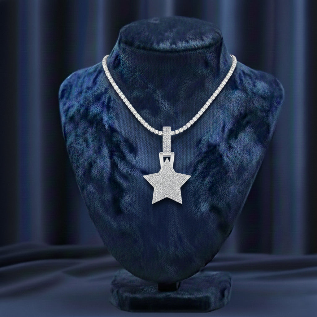 Reem Moissanite Pendant – White Gold – D Colour – VVS1