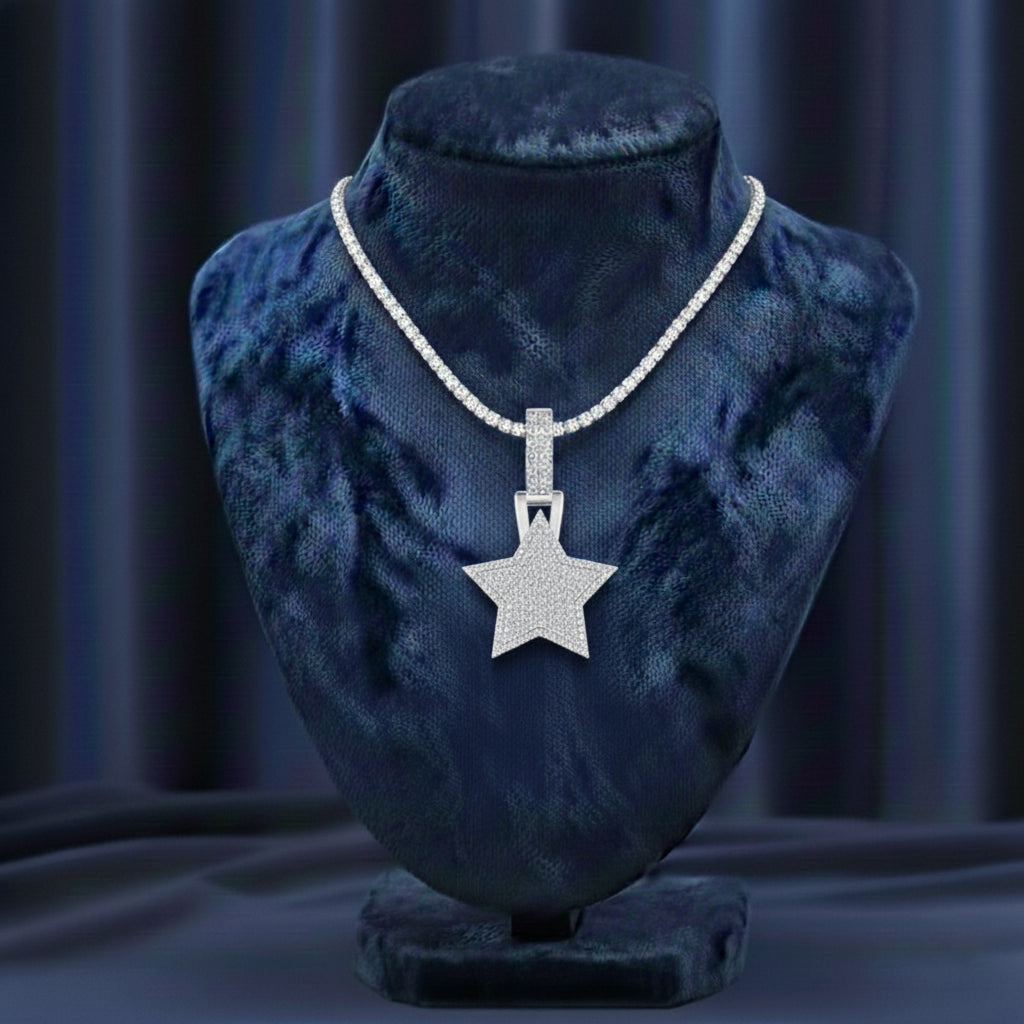 Reem Moissanite Pendant – White Gold – D Colour – VVS1