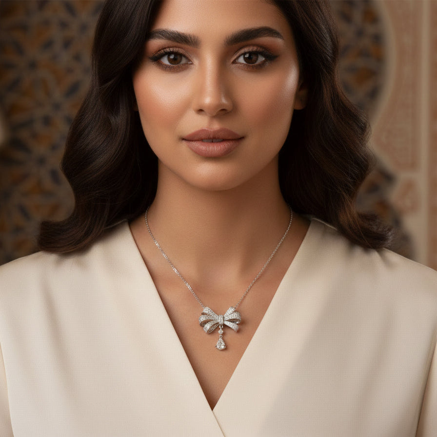 Rima Moissanite Pendant – White Gold – D Colour – VVS1