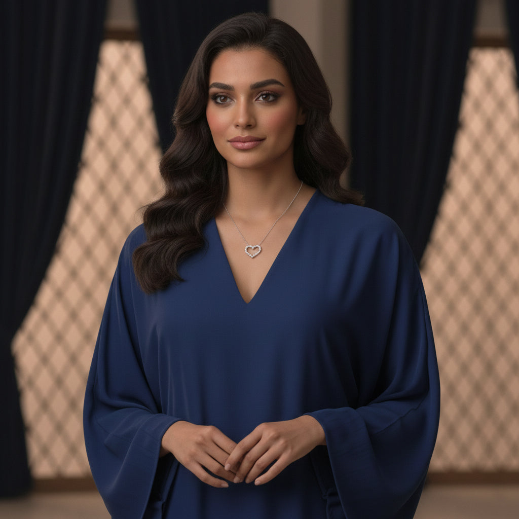 Rima Moissanite Heart Necklace – White Gold – D Colour – VVS1