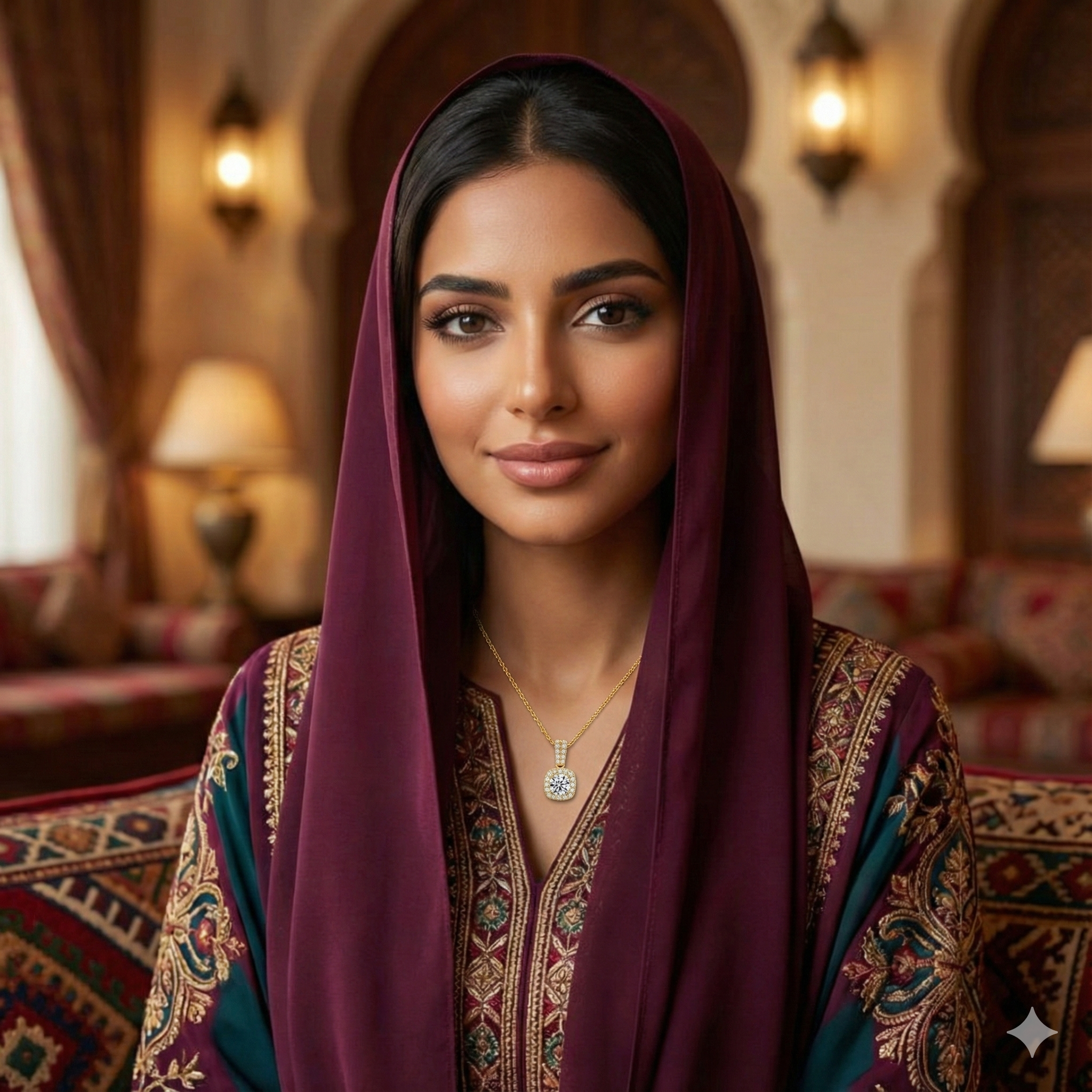 Zahra Moissanite Pendant – Gold – D Colour – VVS1