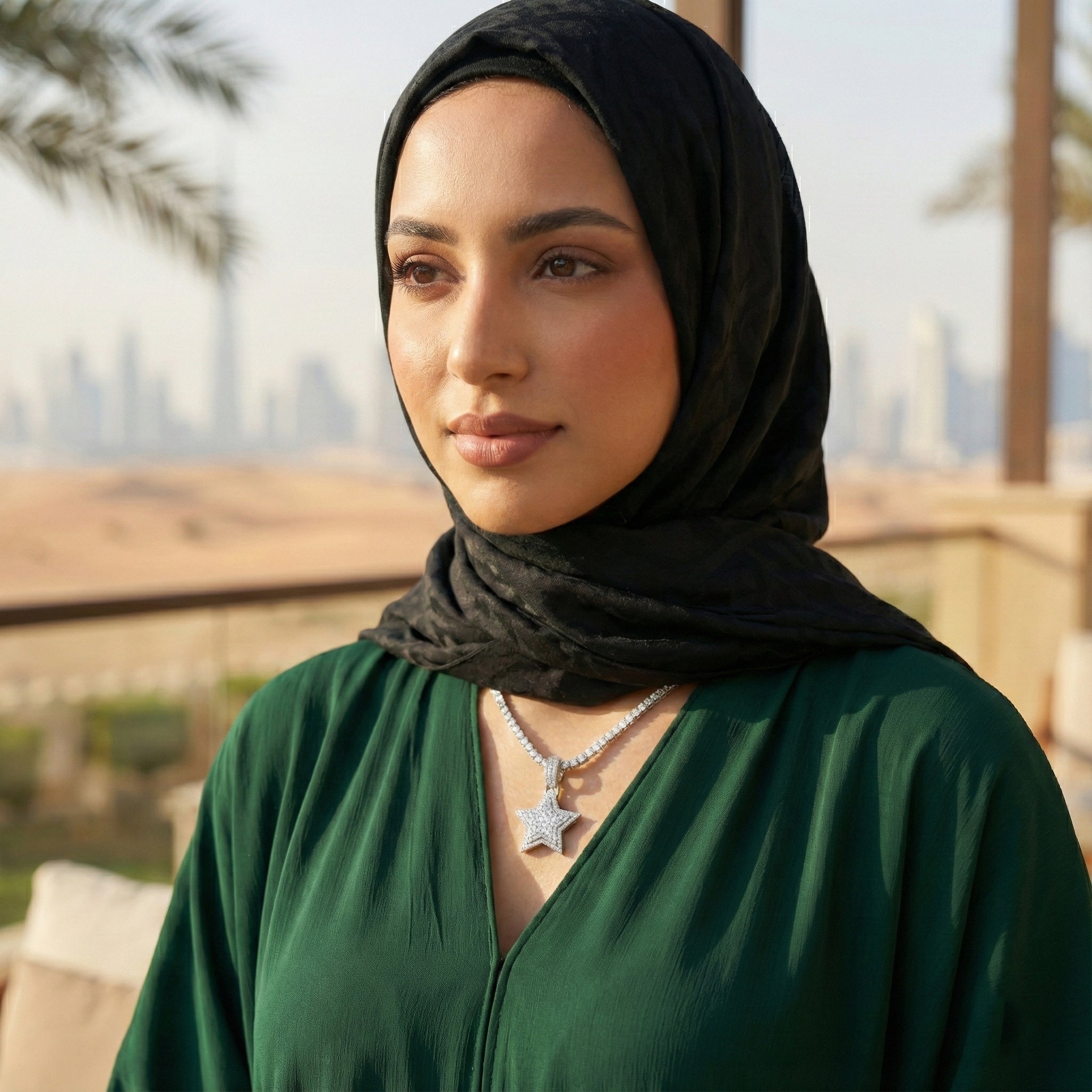 Reem Moissanite Pendant – White Gold – D Colour – VVS1