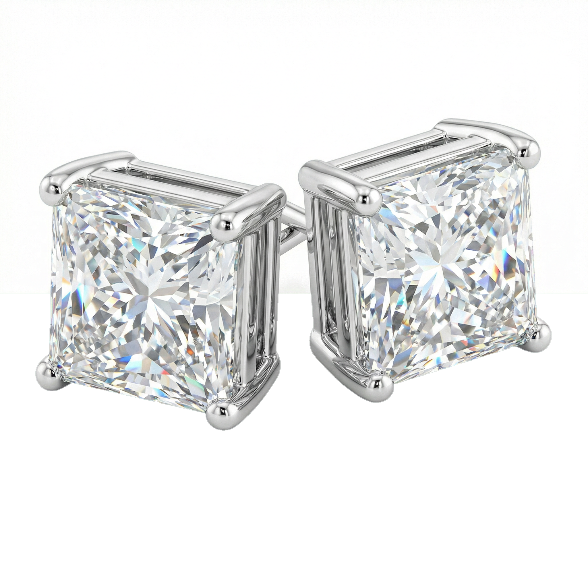 3CT PRINCESS STUD EARRING