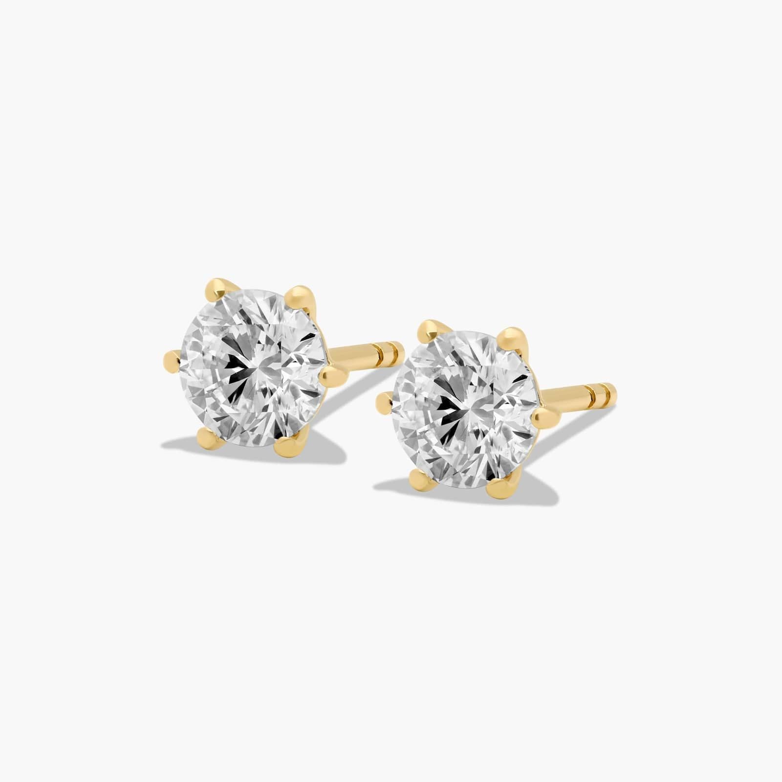 6 PRONG STUDS / 2CT