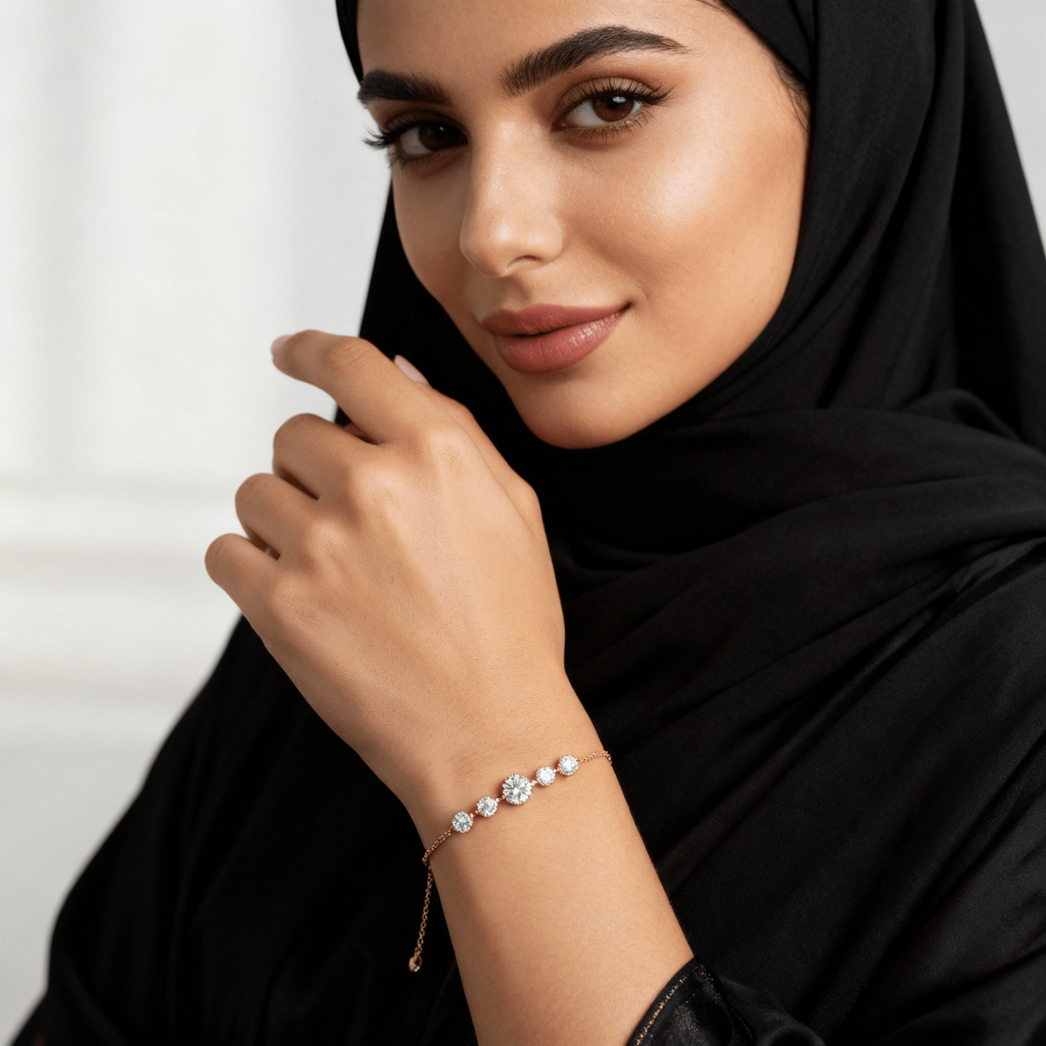 Amani Moissanite Bracelet – White Gold – D Colour – VVS1