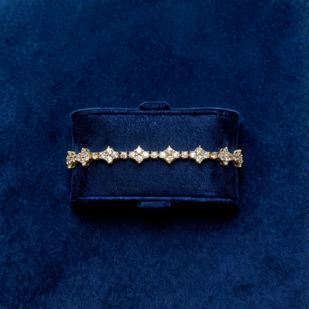 Ranya Moissanite Bracelet – Gold – D Colour – VVS1