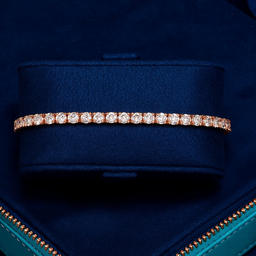 3MM TENNIS BRACELET -  ROSE GOLD