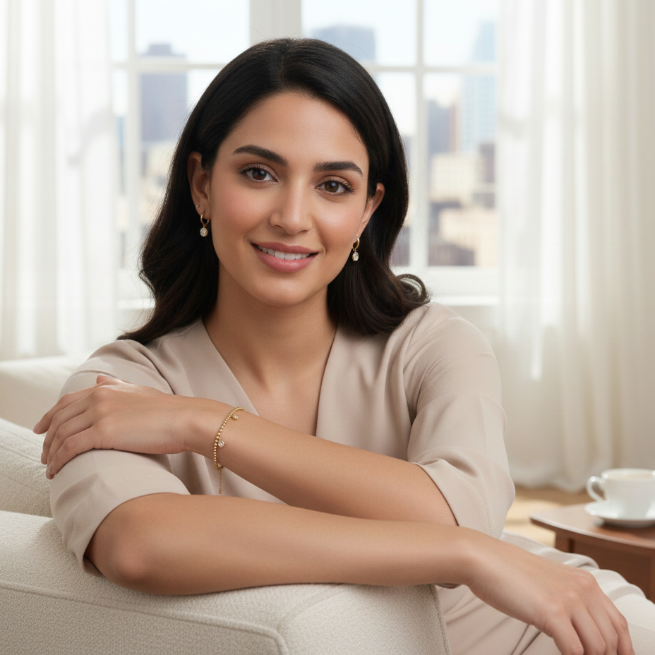 Zina Moissanite Bracelet – Gold – D Colour – VVS1