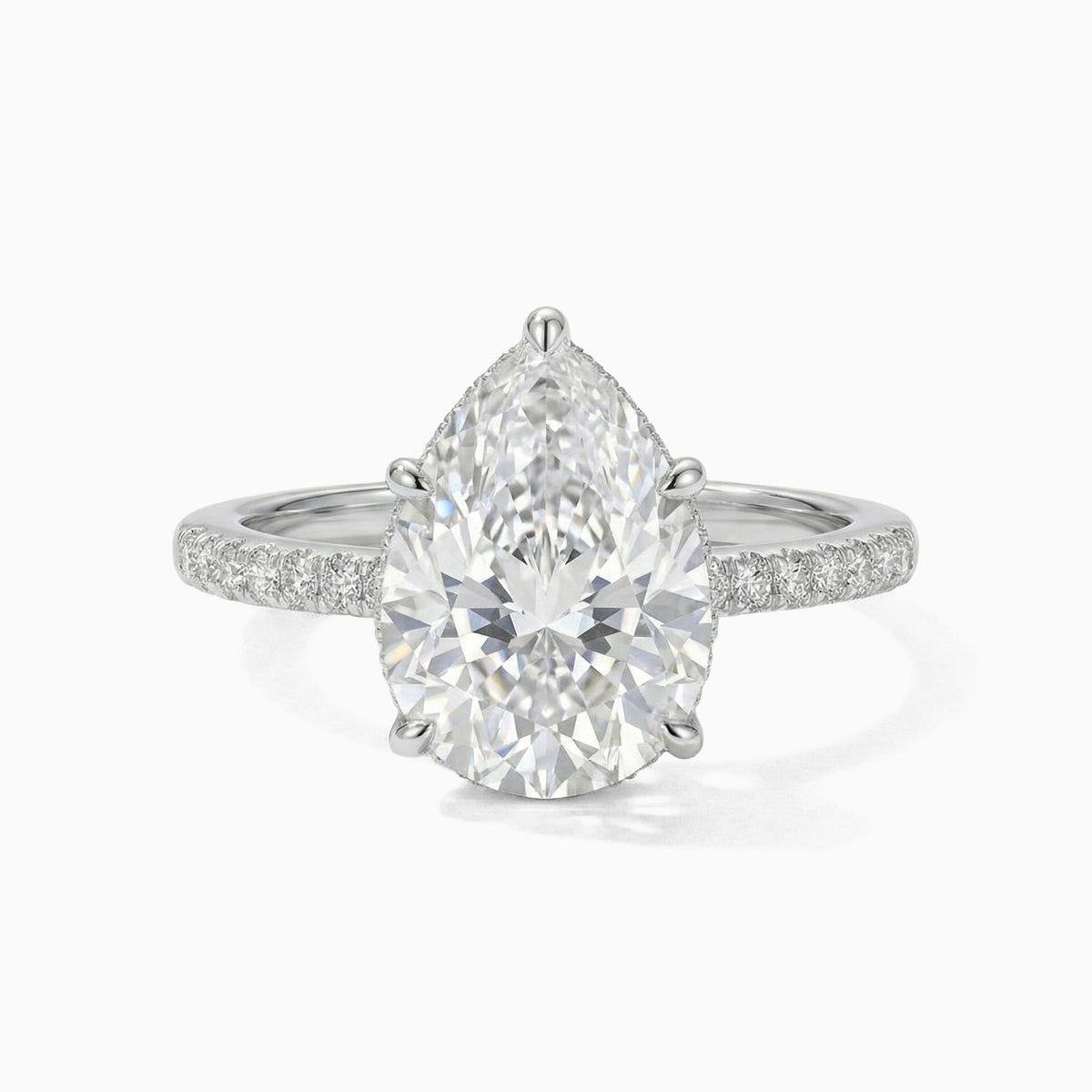 Eden 6.5 MM Ring Moissanite - WHITE GOLD