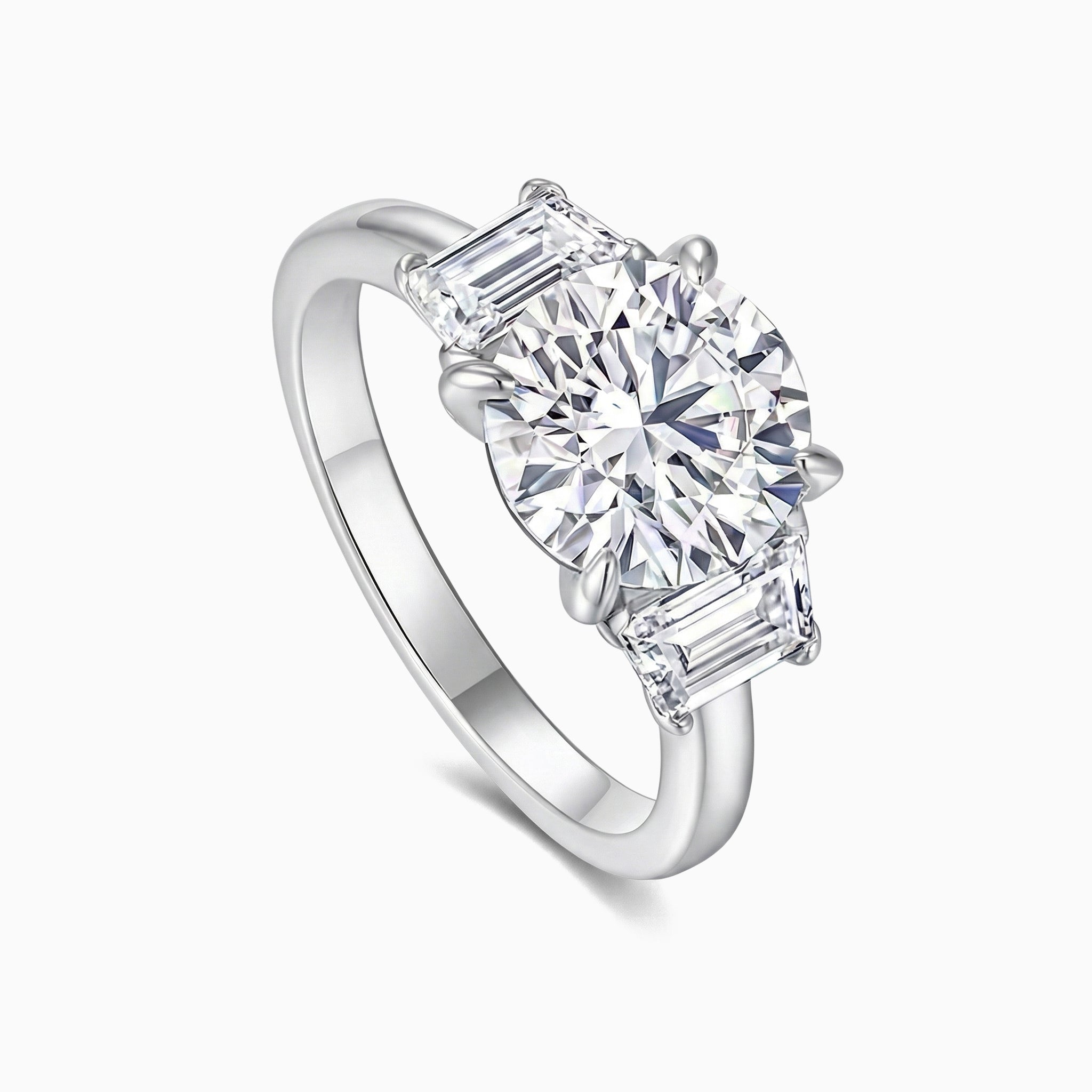 Soraya Moissanite  Ring – White Gold – D Colour – VVS1
