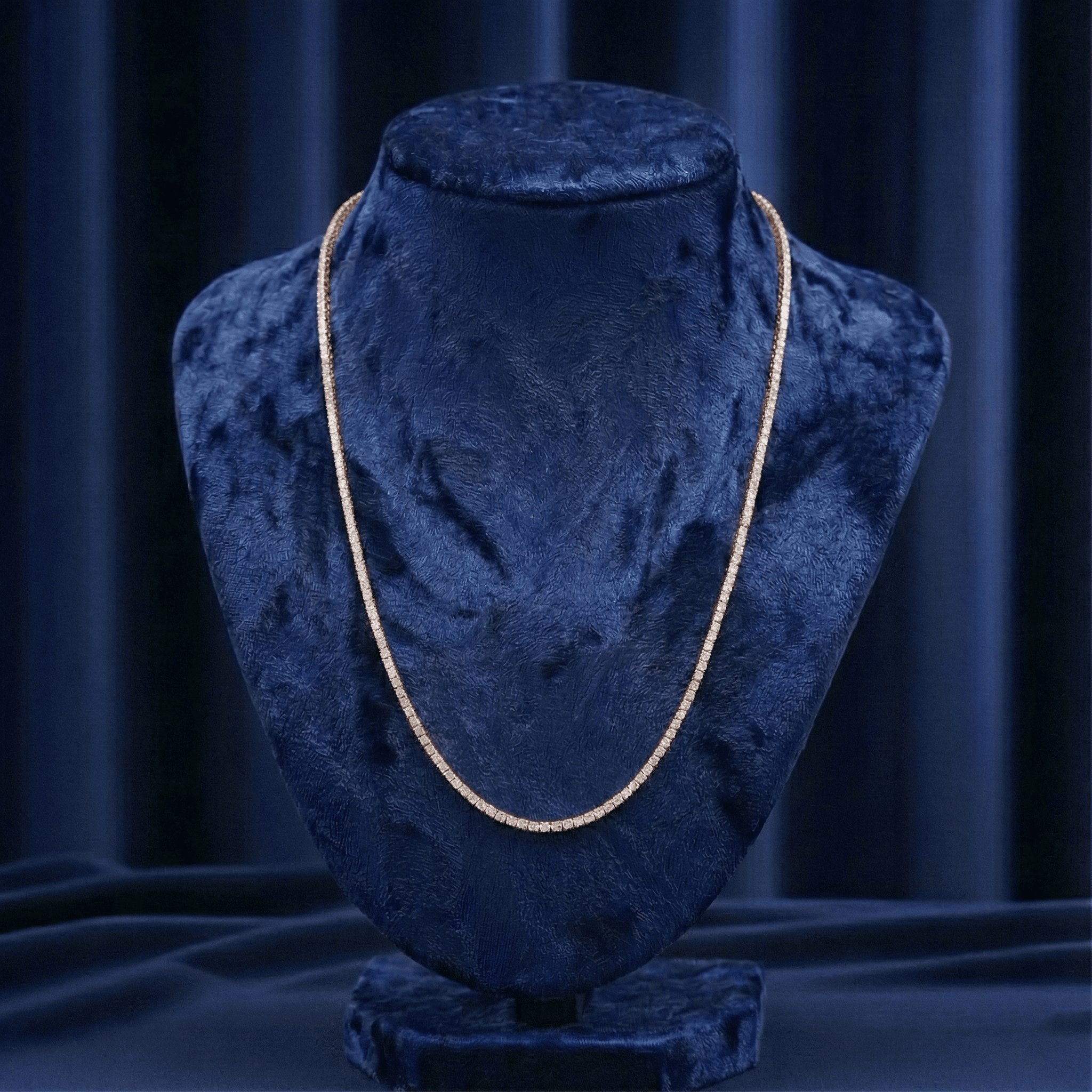 2MM MOISSANITE TENNIS NECKLACE - WHITE GOLD