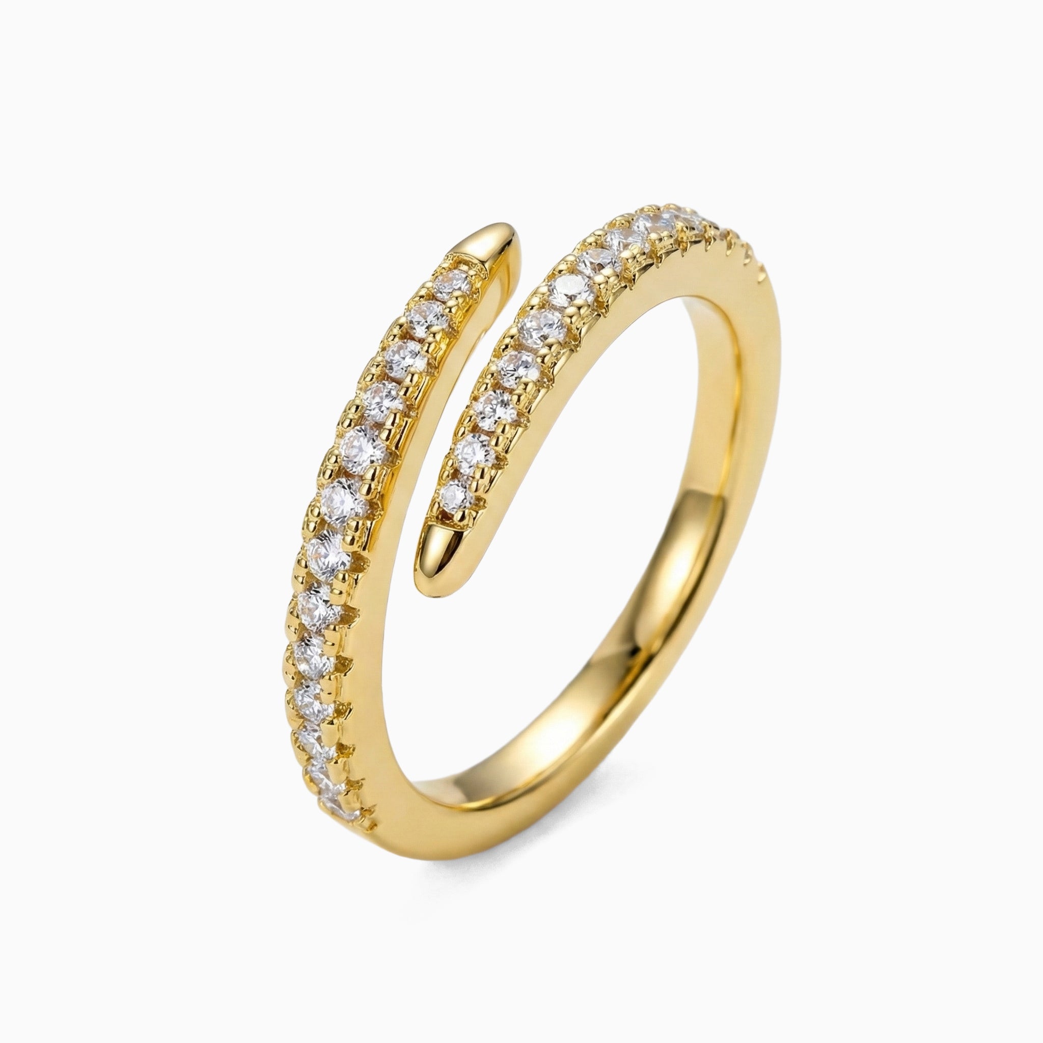 Spiral Moissanite Ring – Gold – D Colour – VVS1