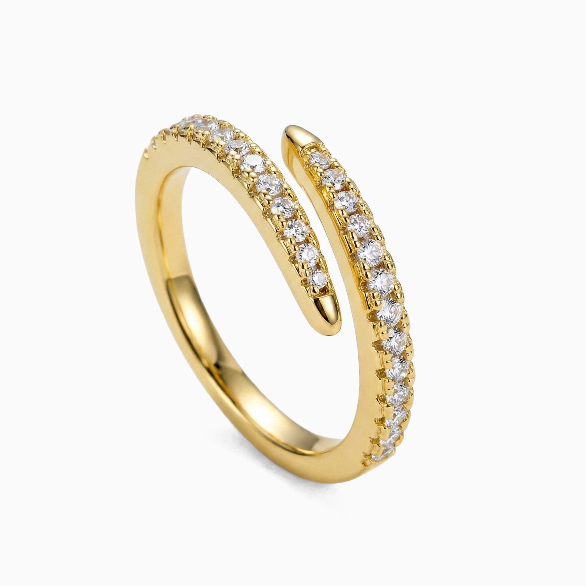 Spiral Moissanite Ring – Gold – D Colour – VVS1