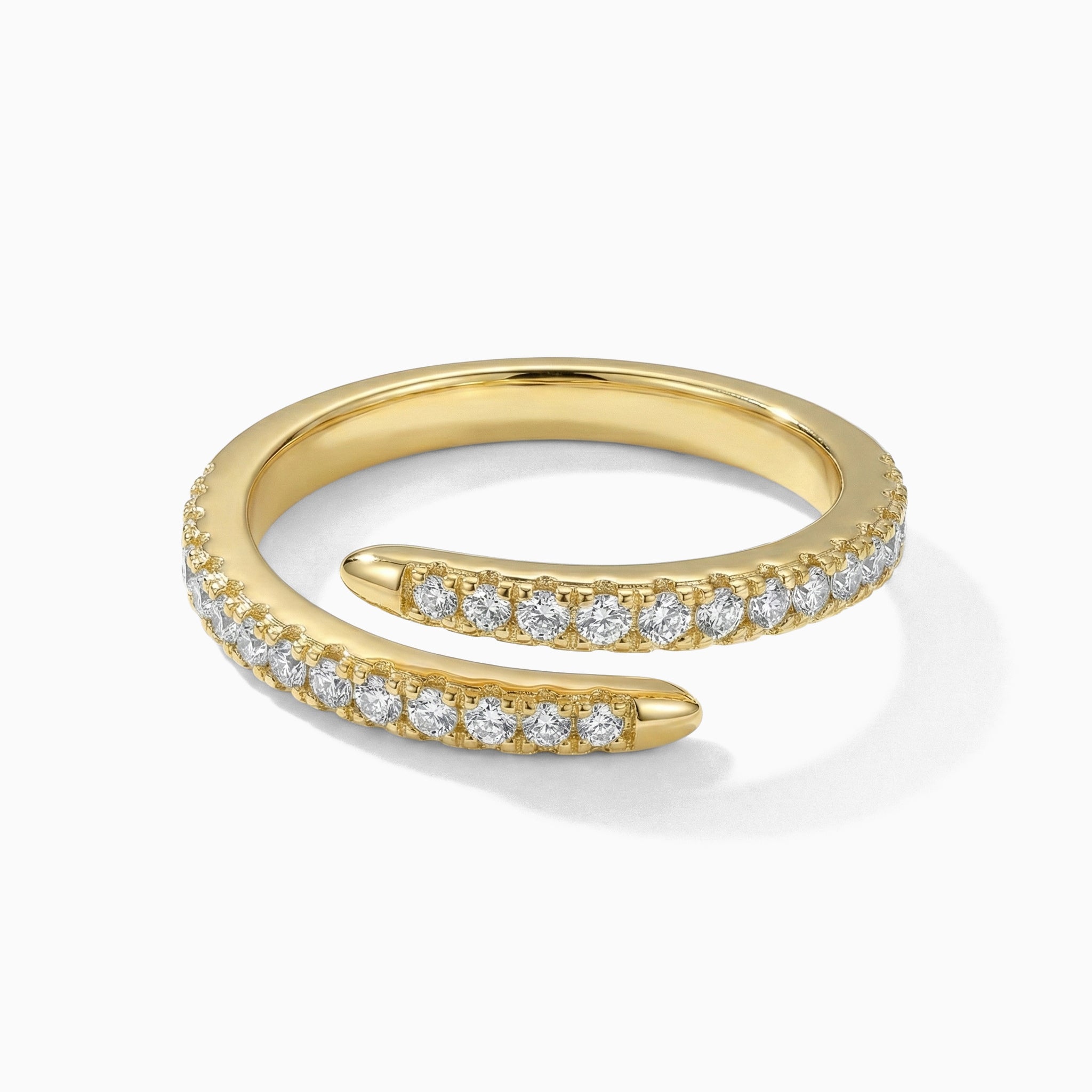 Spiral Moissanite Ring – Gold – D Colour – VVS1