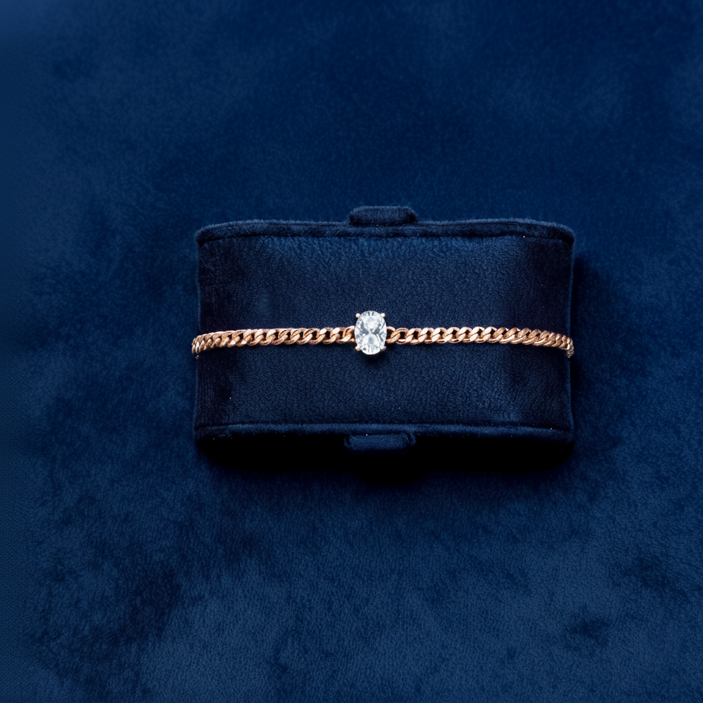 Salma Moissanite Bracelet – Rose Gold – D Colour – VVS1