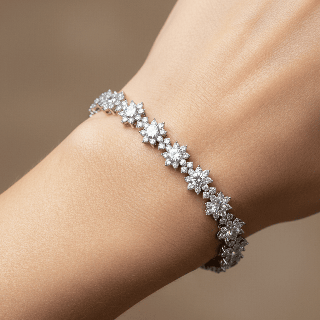 ZAHRA 8MM MOISSANITE TENNIS BRACELET - D COLOR - VVS1