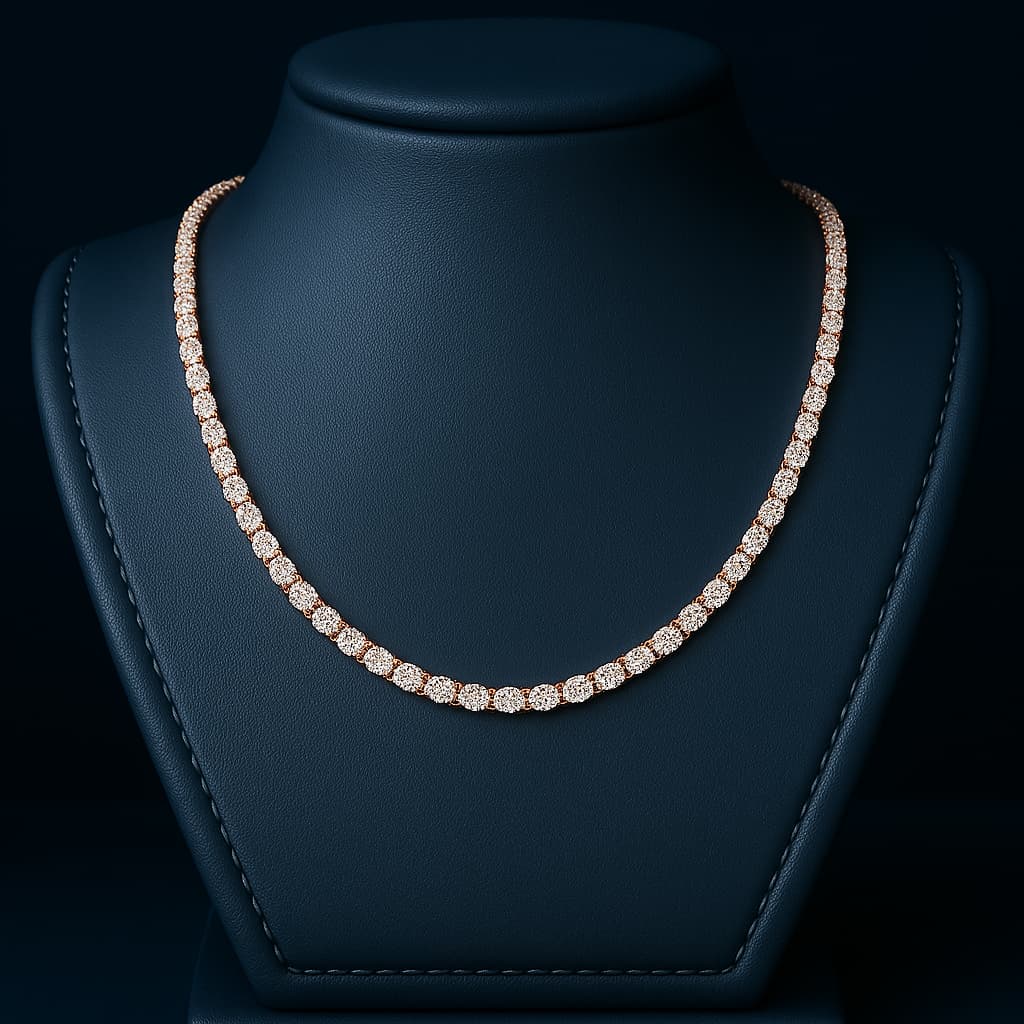 4MM TENNIS NECKLACE - GOLD